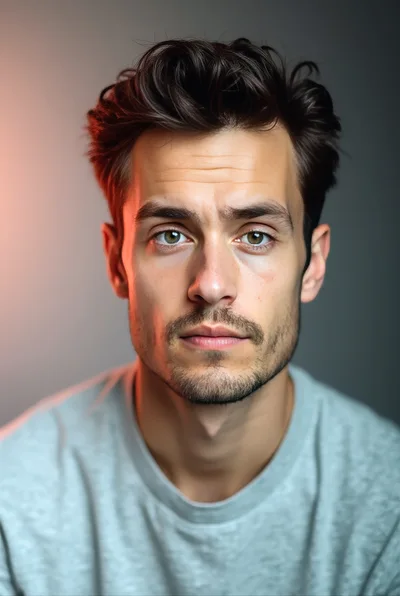 Portrait Of A Young Man With Stubble