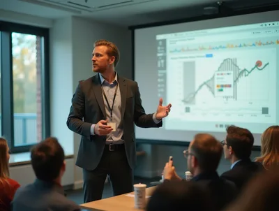 Professional Business Presentation In A Corporate Conference Room