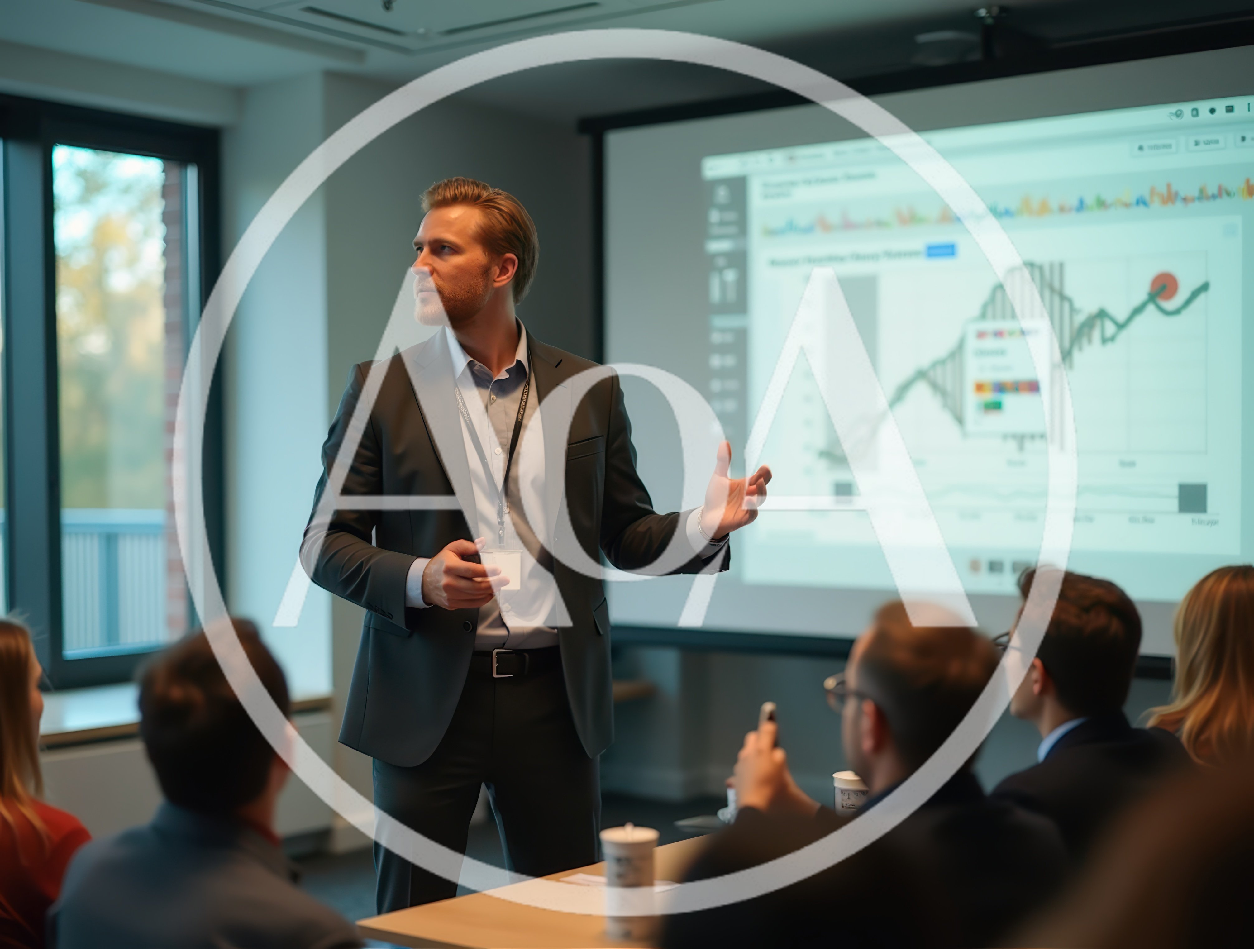 Professional Business Presentation In A Corporate Conference Room