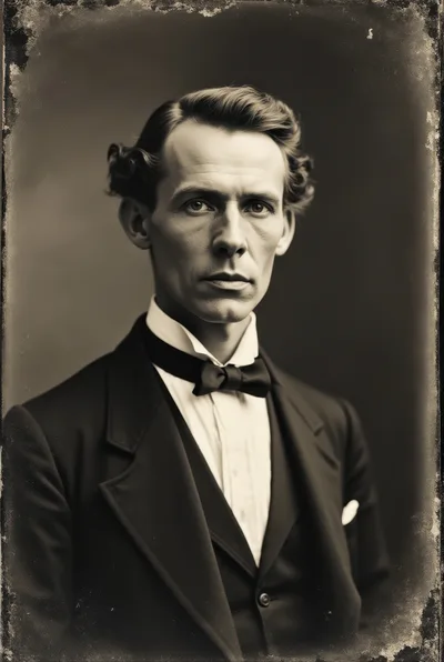 Portrait Of A Victorian Gentleman In Formal Attire