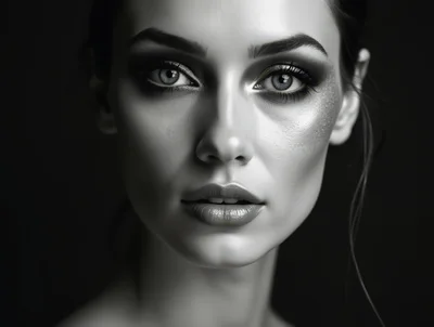 Close Up Portrait Of A Beautiful Woman