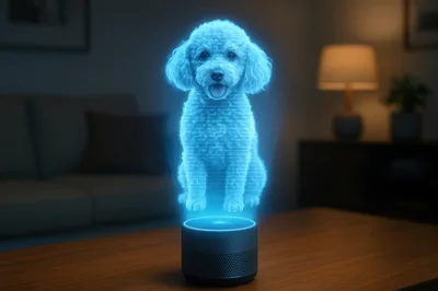 Holographic Dog Projection From Smart Speaker