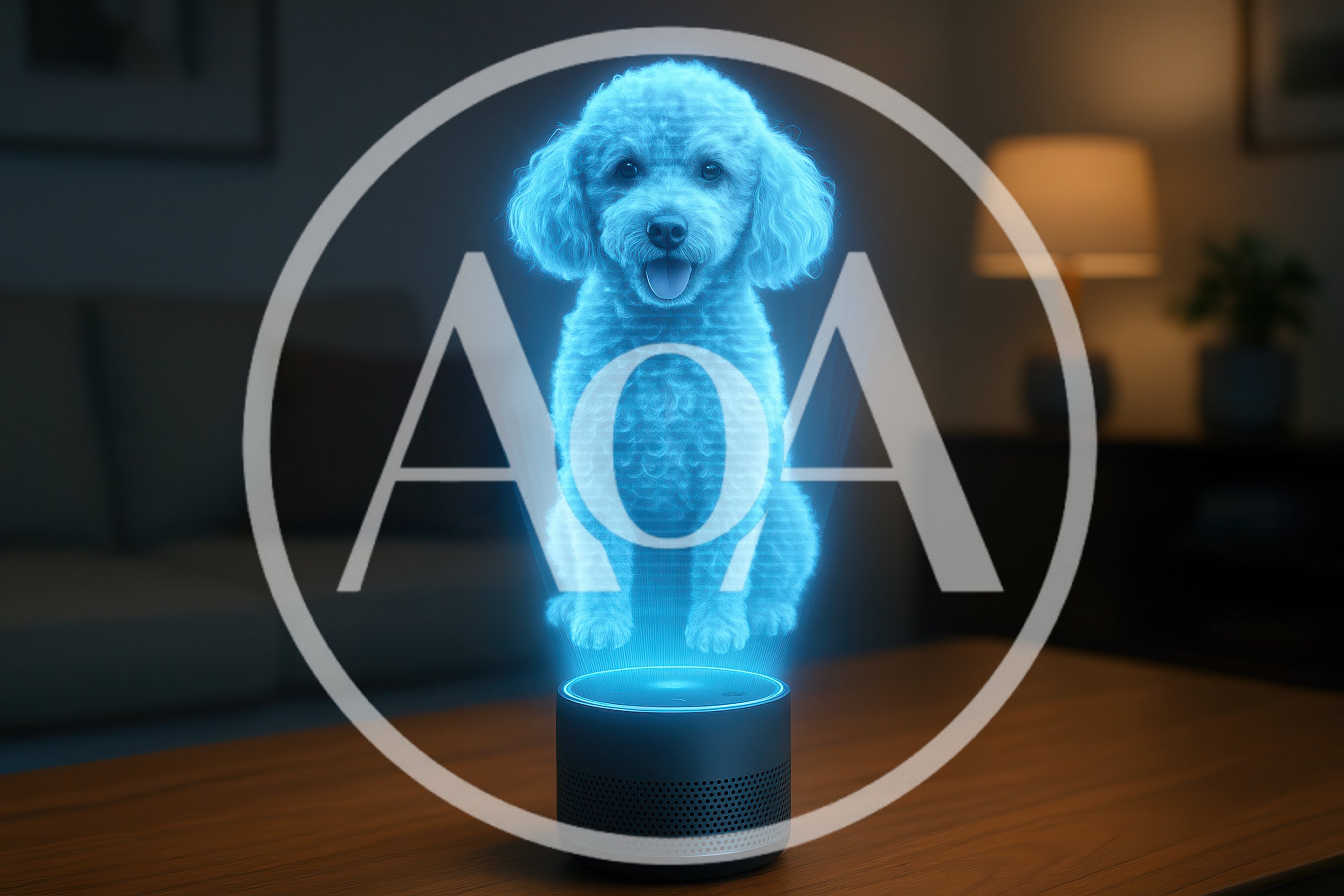 Holographic Dog Projection From Smart Speaker