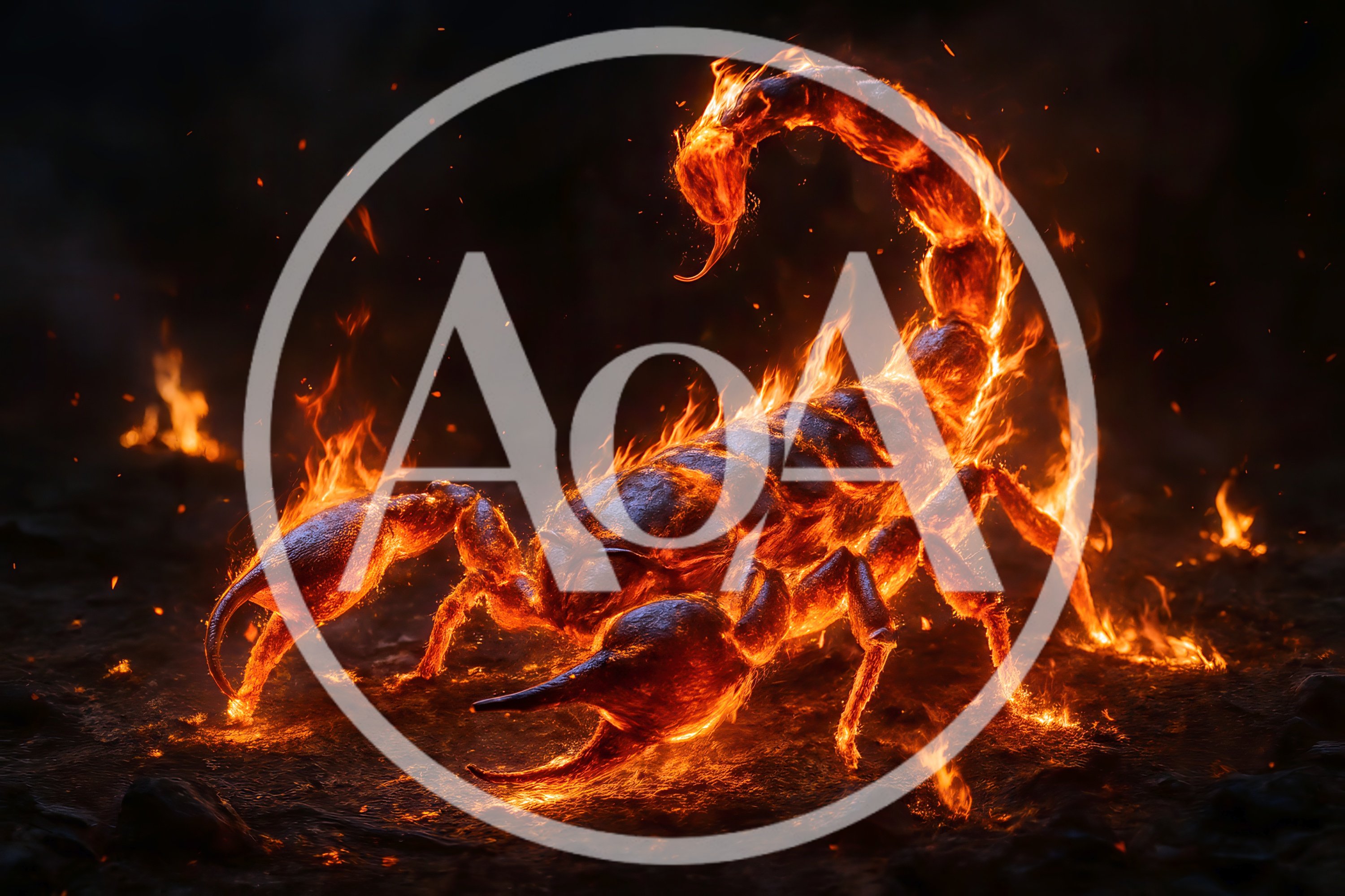 Fiery Scorpion Engulfed In Intense Flames