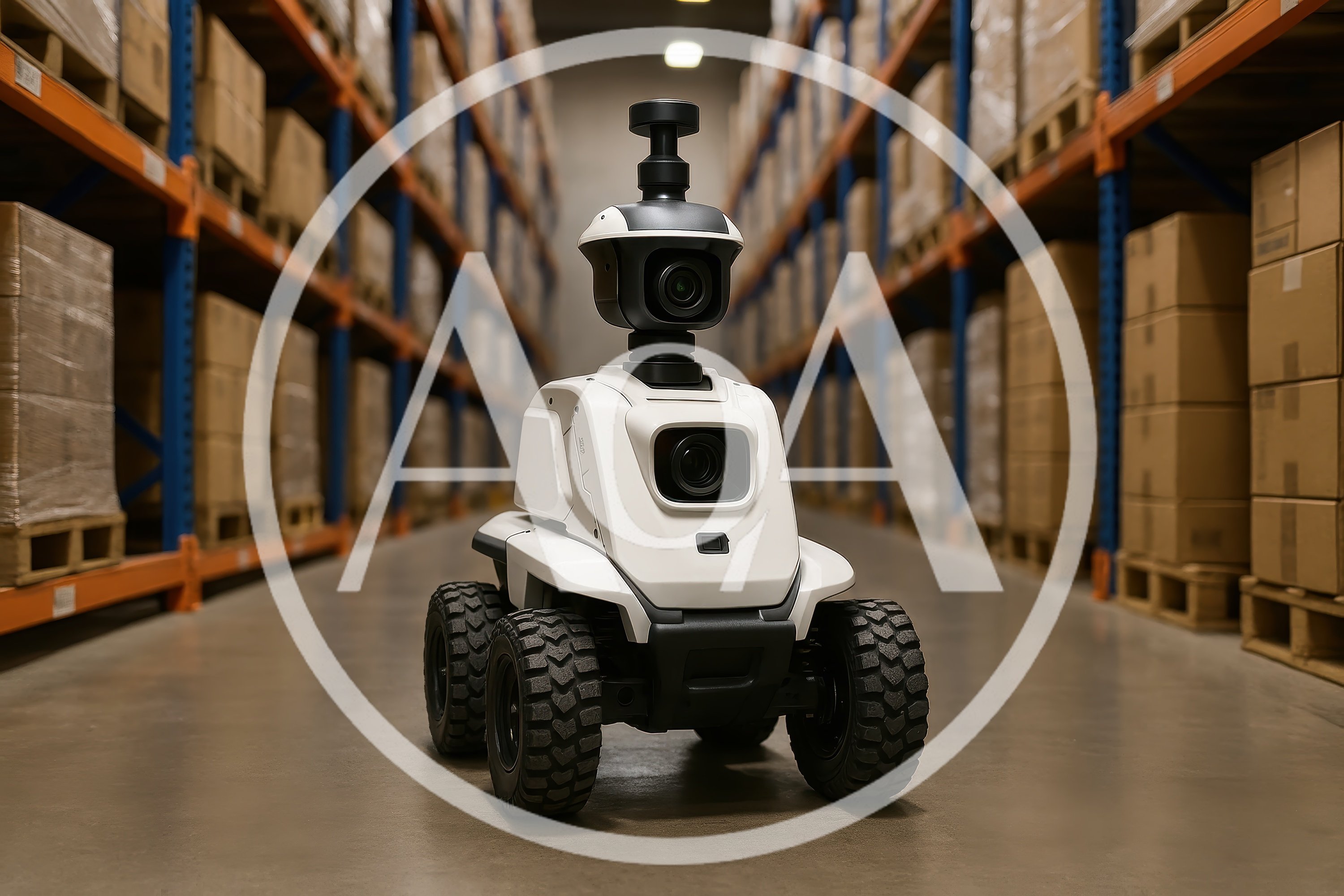 Autonomous Security Robot Patrolling A Warehouse Aisle