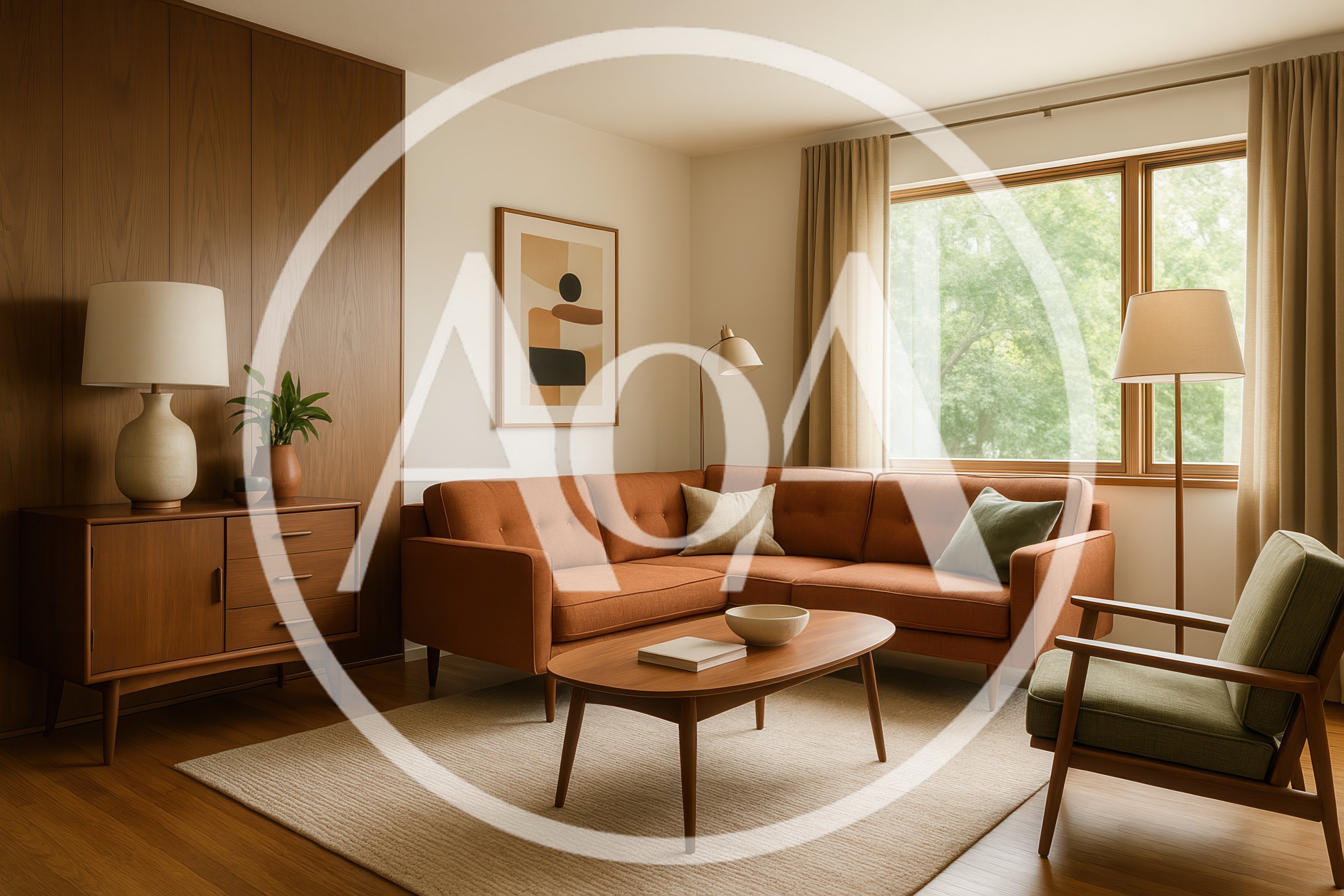 Mid-Century Modern Living Room Interior