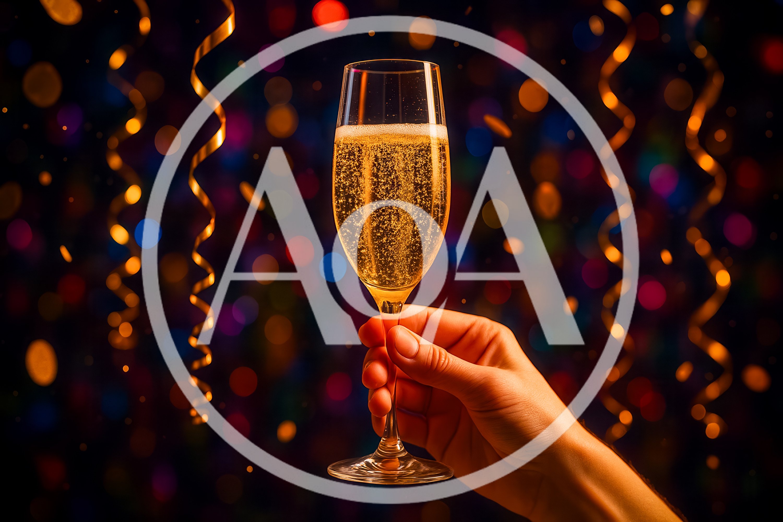 Hand Holding A Glass Of Sparkling Champagne