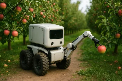 Autonomous Agricultural Robot Harvesting Apples In An Orchard