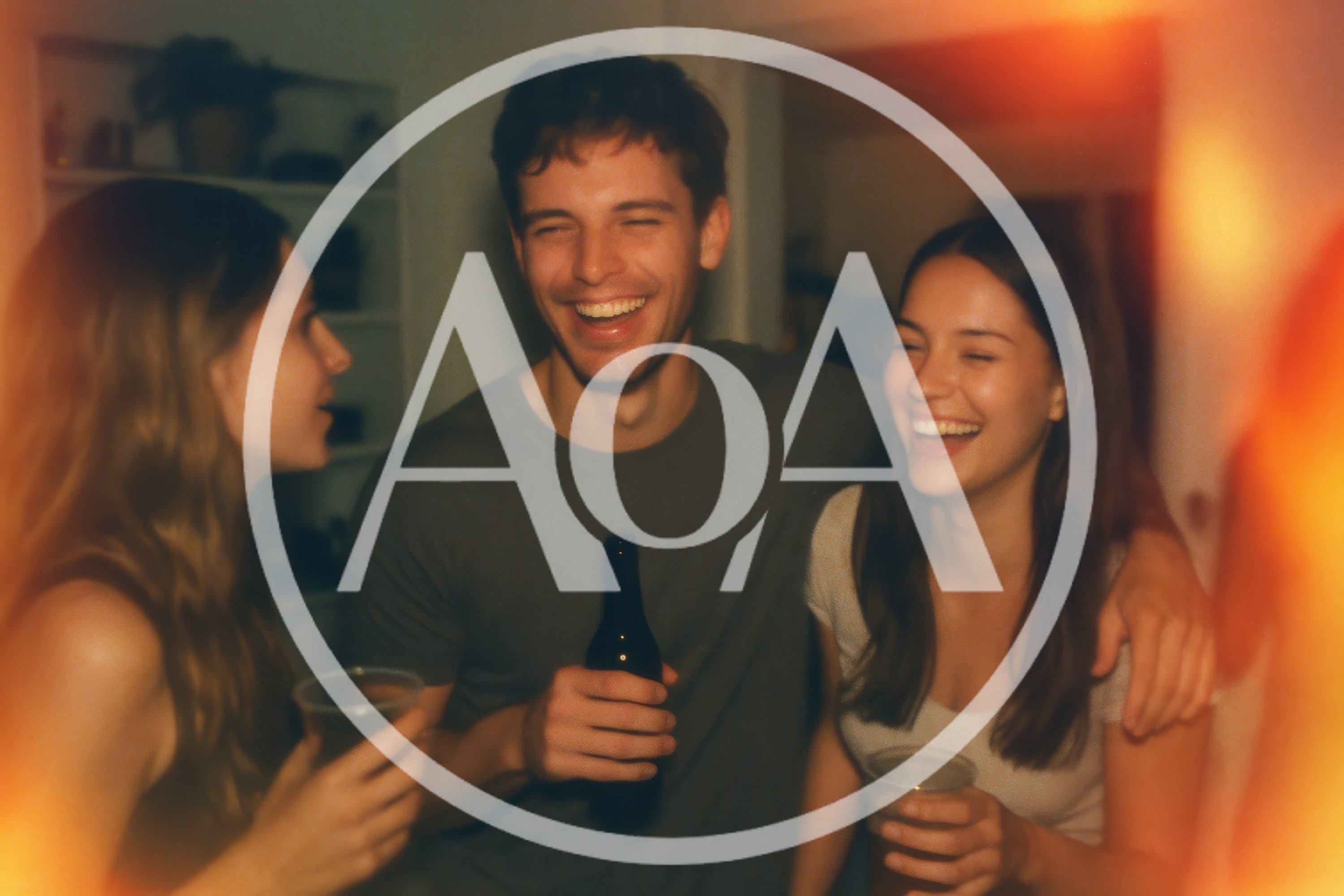 Friends Laughing Together at a Casual House Party