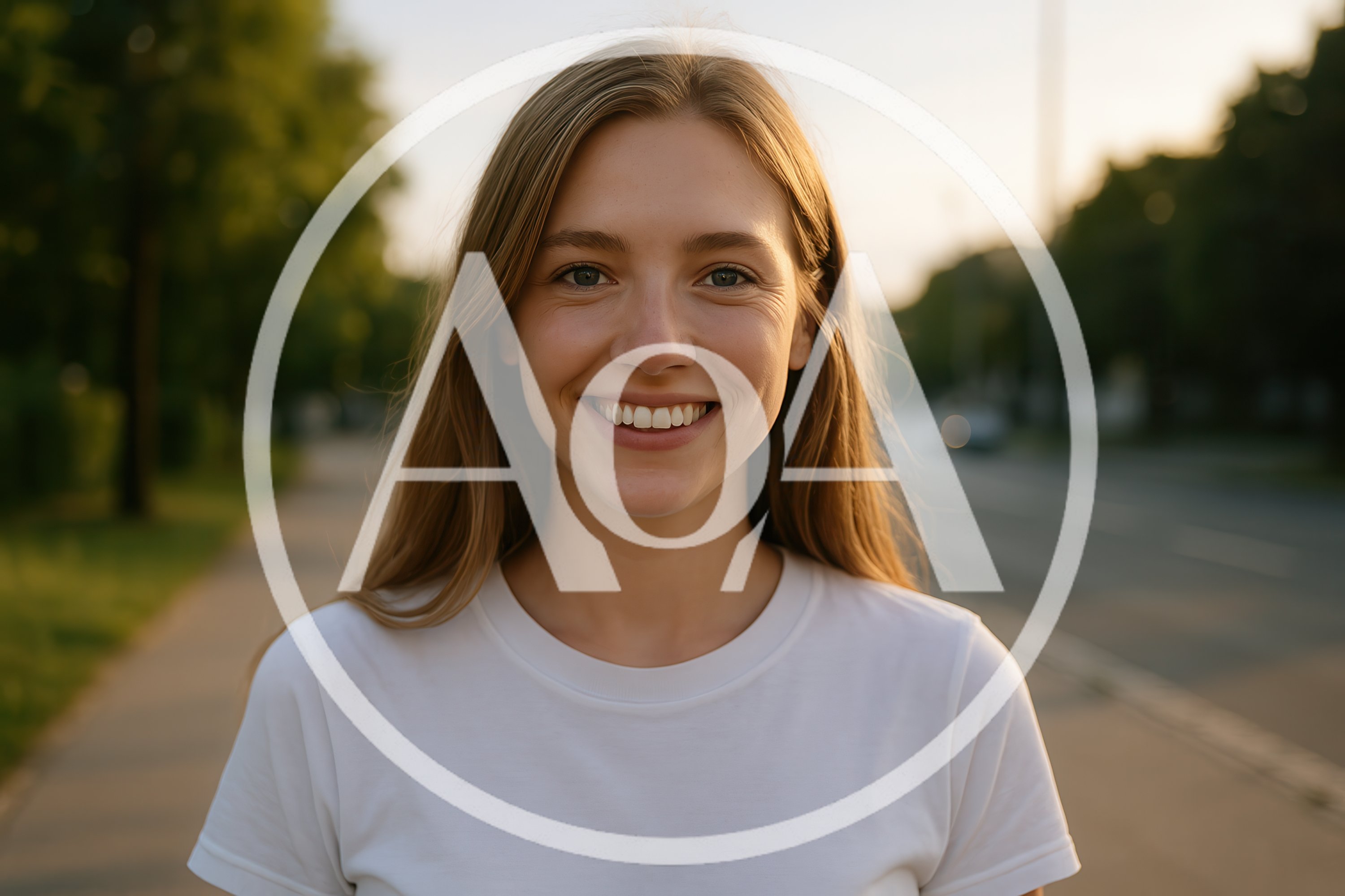 Young Woman Smiling Outdoors On A Sunny Day