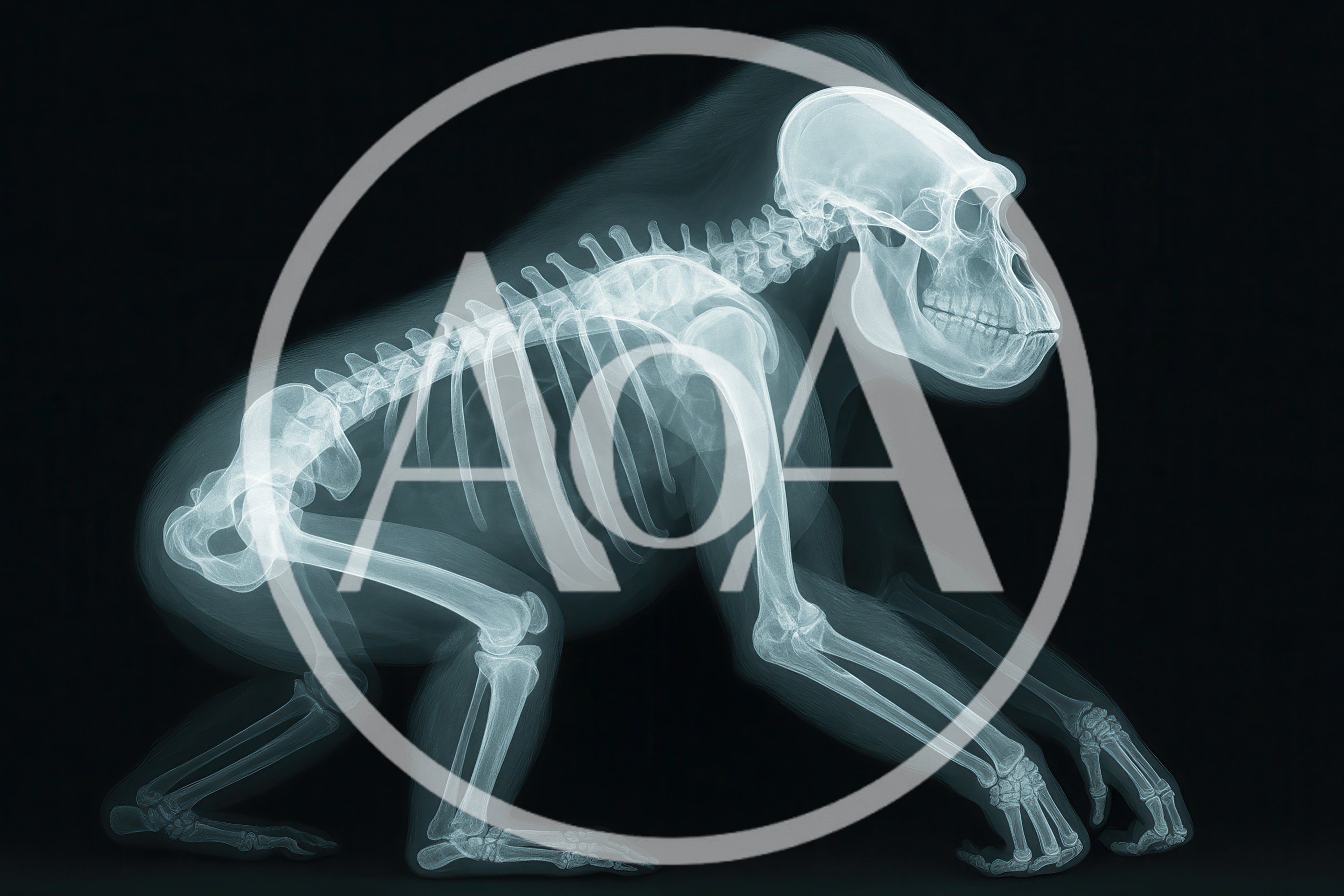 X-Ray Scan Of A Gorilla Skeleton