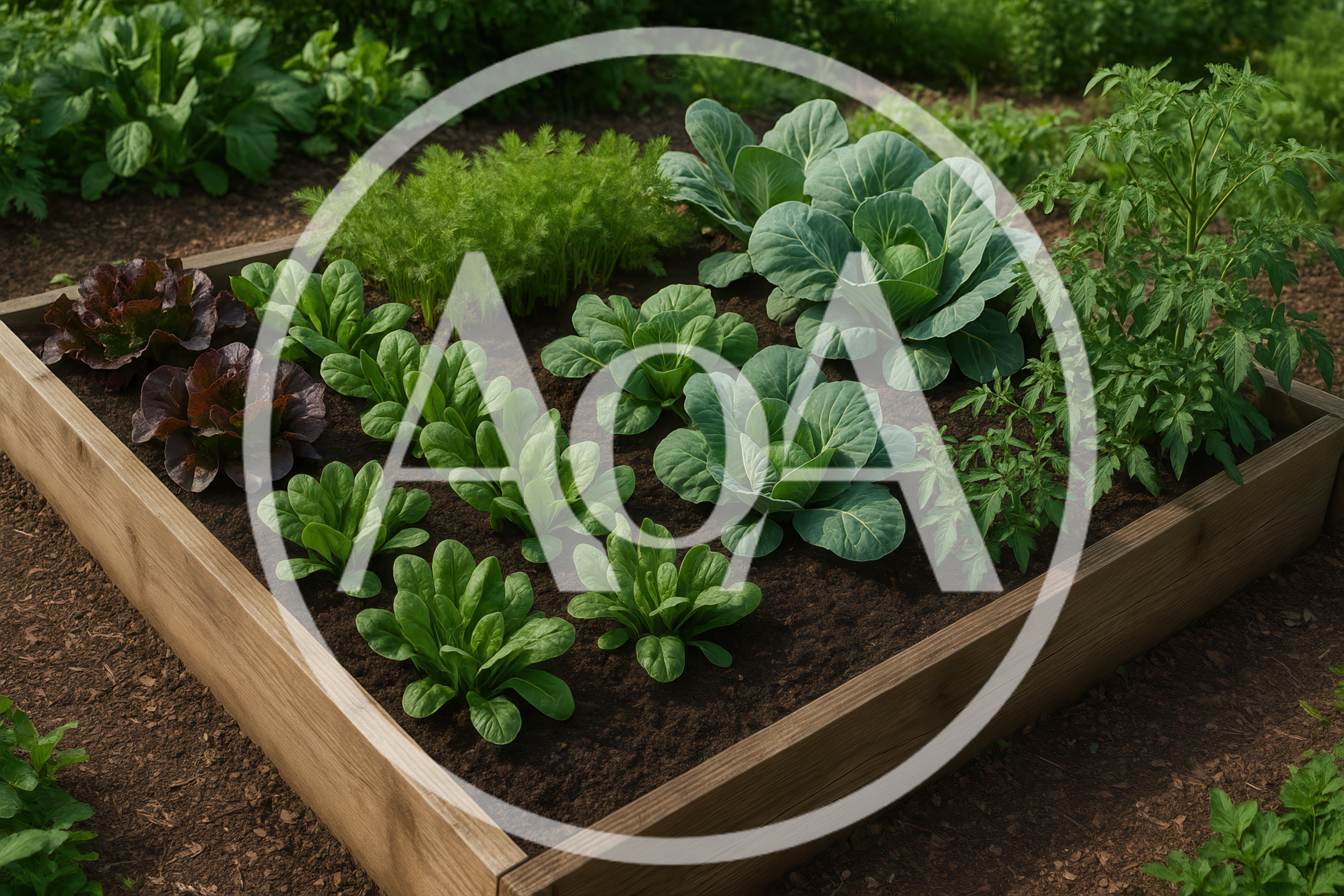 Raised Garden Bed With Assorted Vegetables