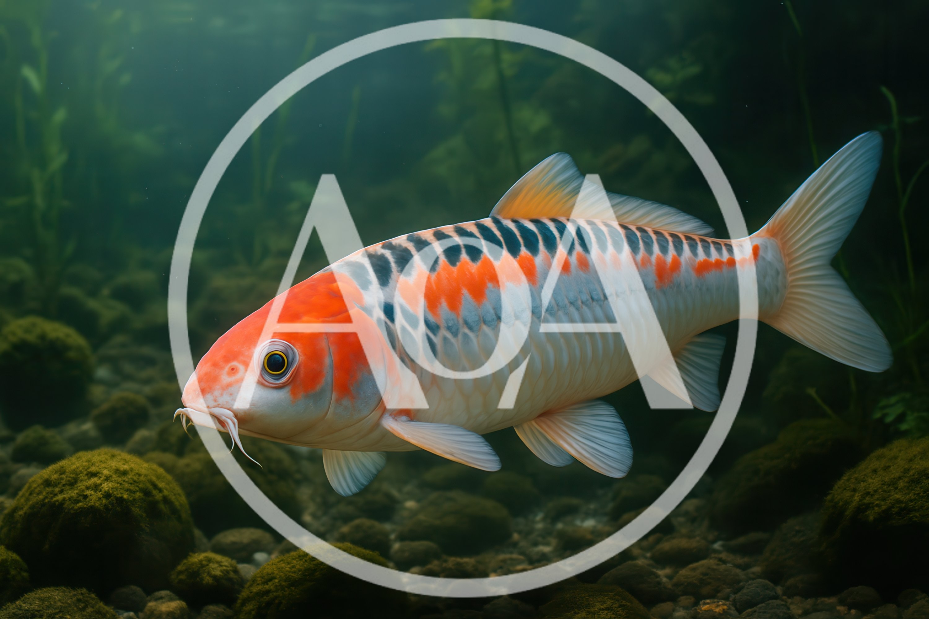 Vibrant Koi Fish Swimming Underwater