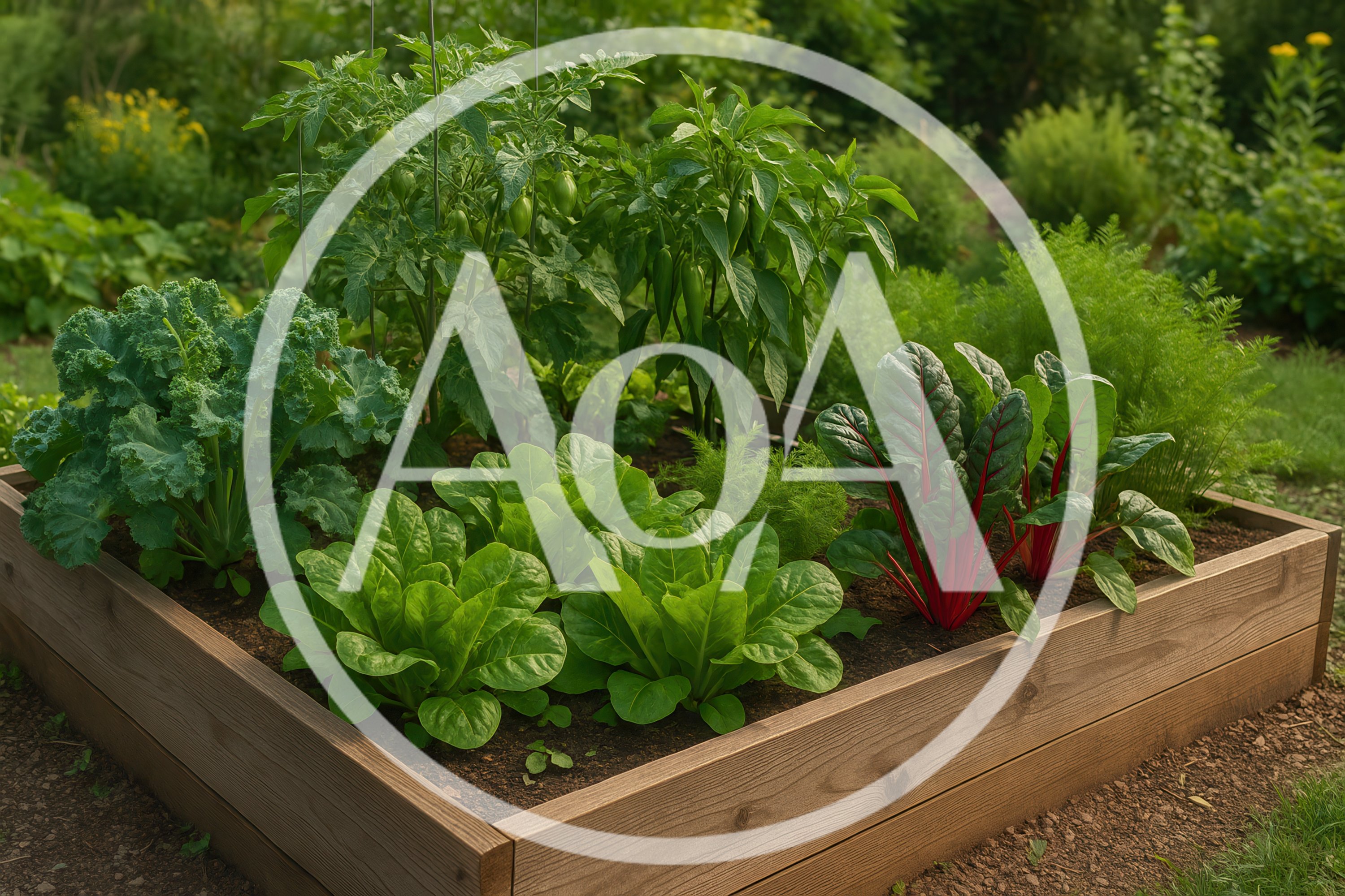 Raised Garden Bed With Assorted Vegetables
