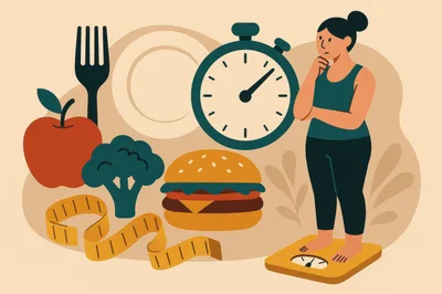 Woman Thinking About Dieting And Weight Management
