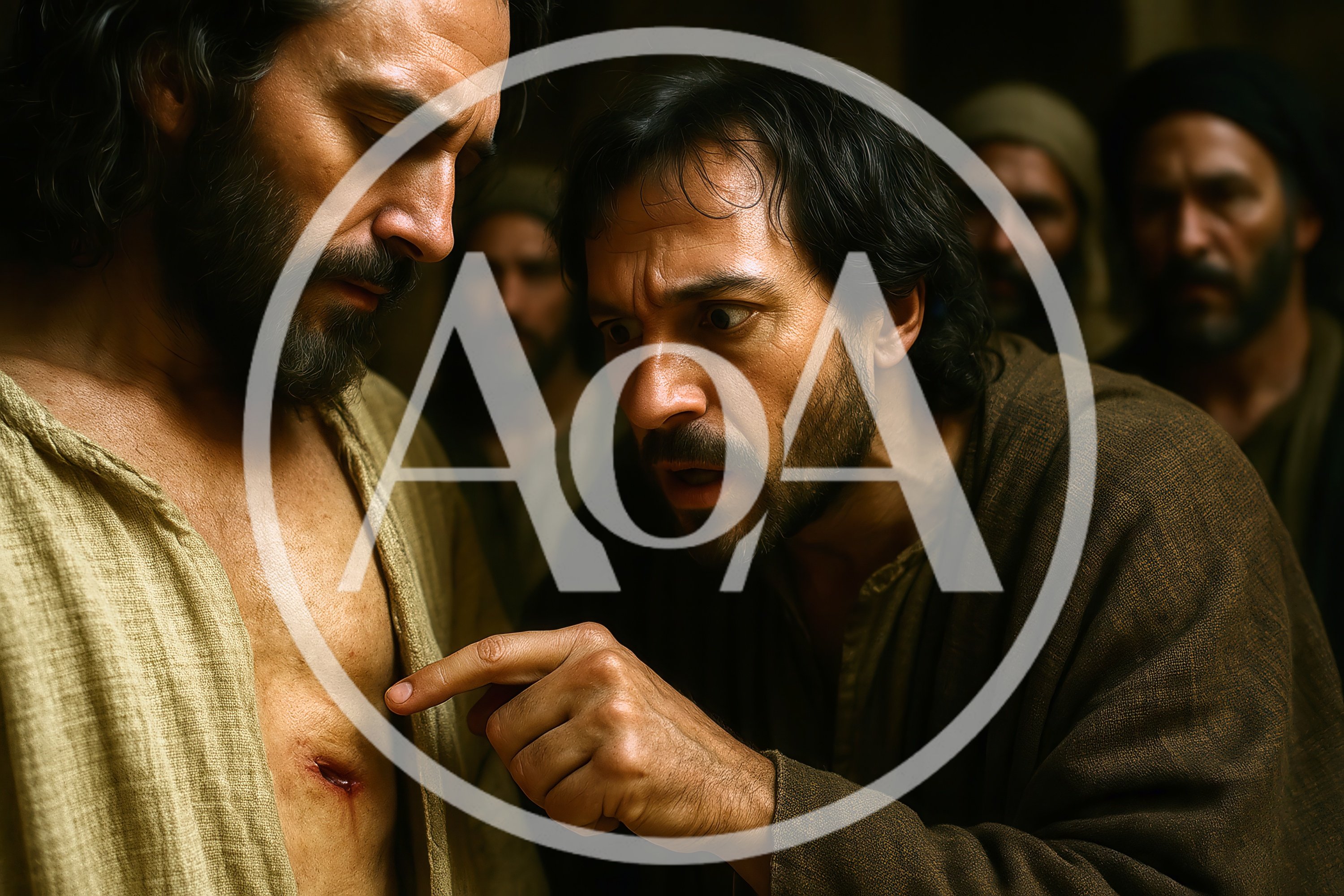 Biblical Scene Of Doubting Thomas Touching The Wound