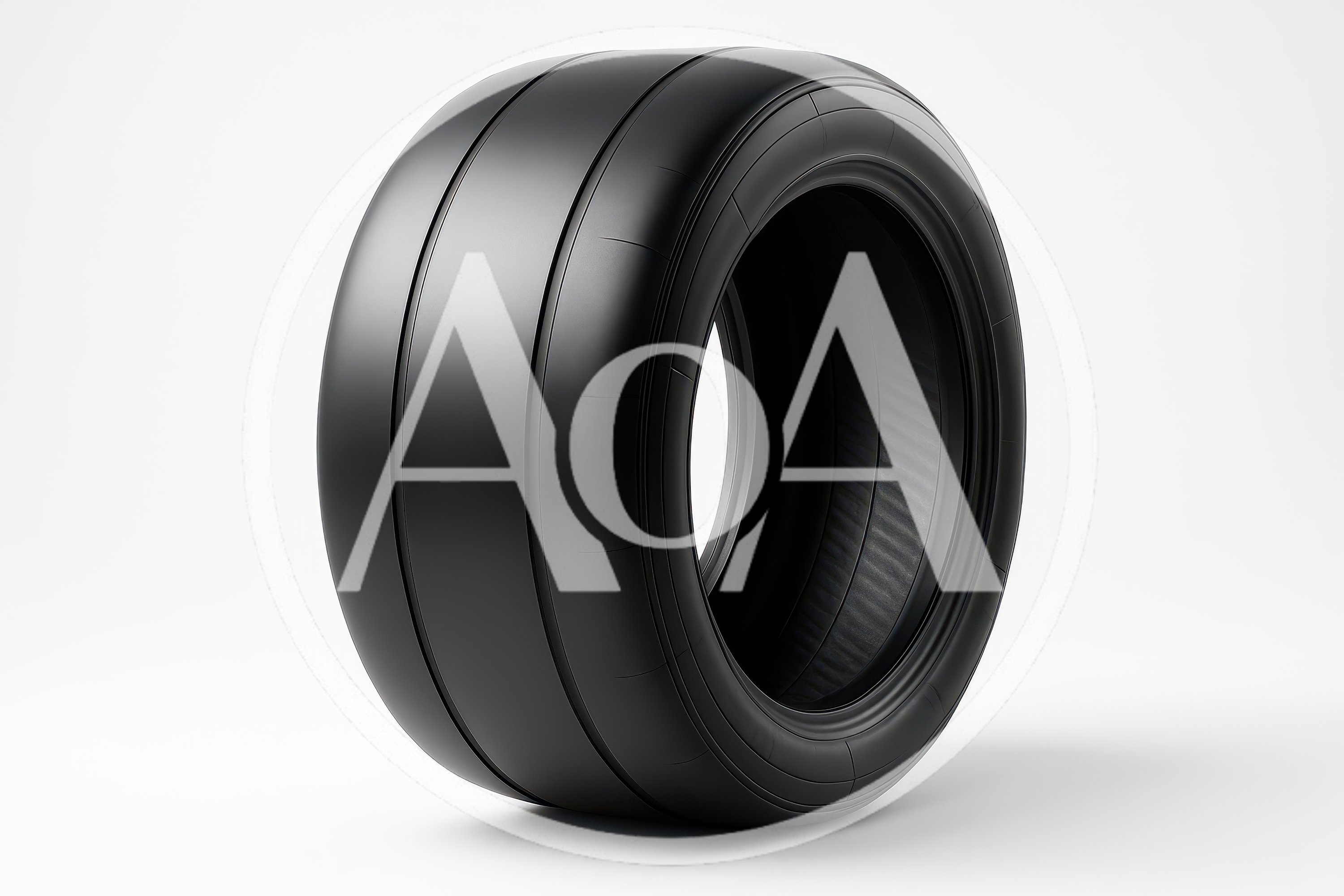 Single Racing Slick Tire on White Background