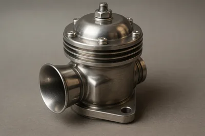 Studio Shot Of A Brushed Metal Turbo Blow Off Valve