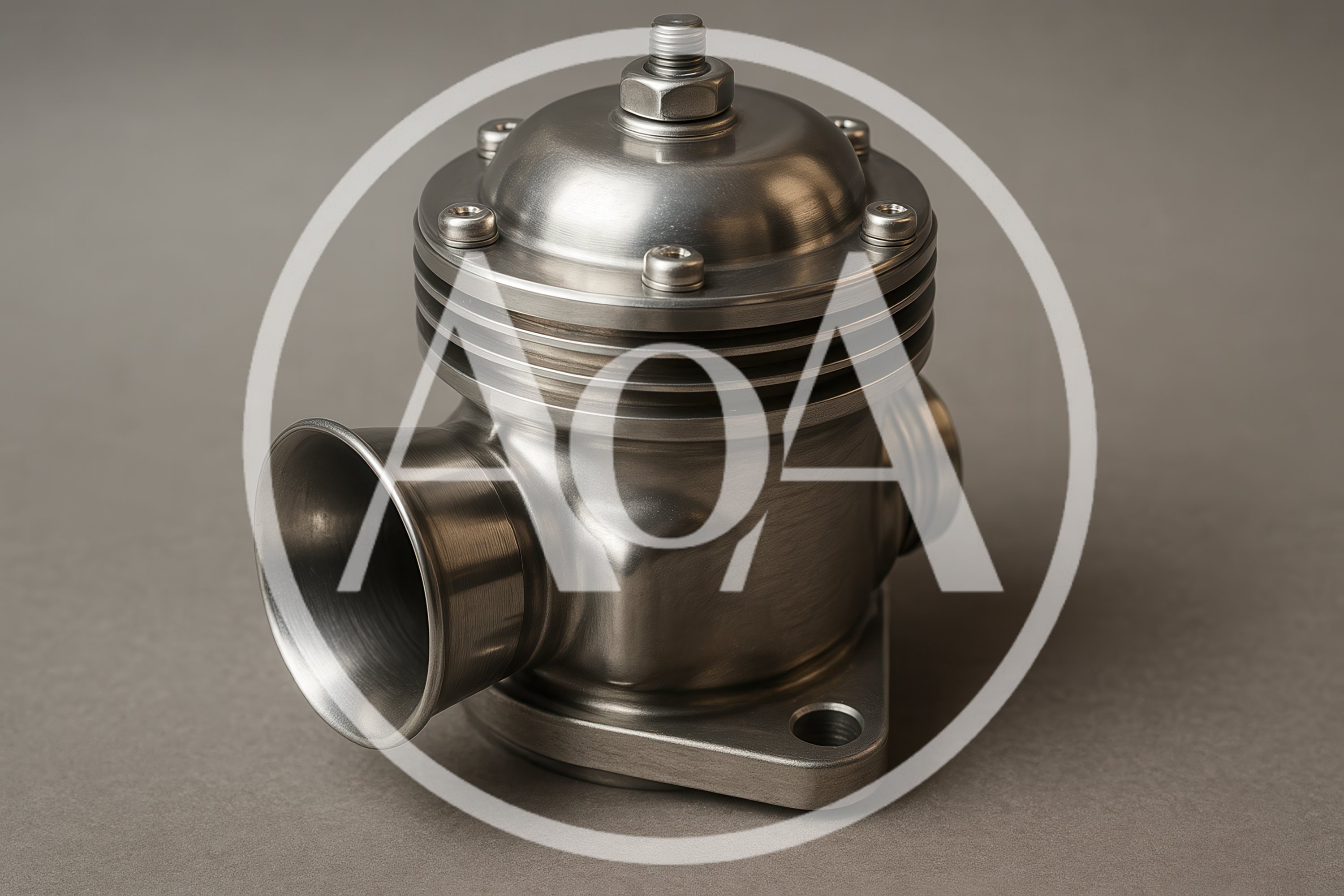 Studio Shot Of A Brushed Metal Turbo Blow Off Valve