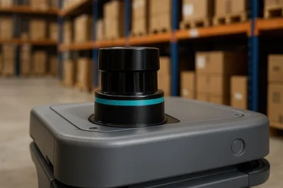 Autonomous Mobile Robot With Lidar Sensor In Warehouse