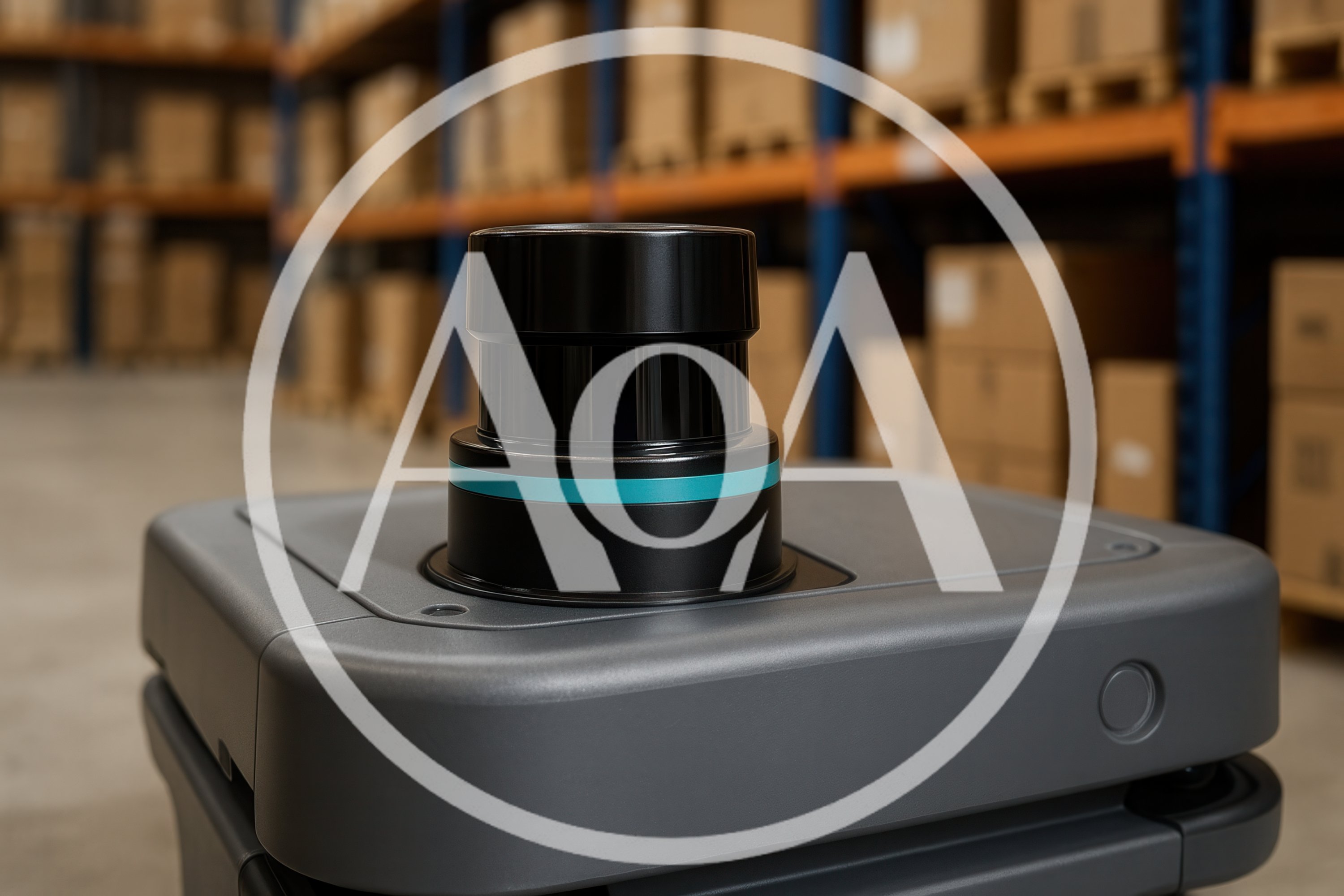 Autonomous Mobile Robot With Lidar Sensor In Warehouse