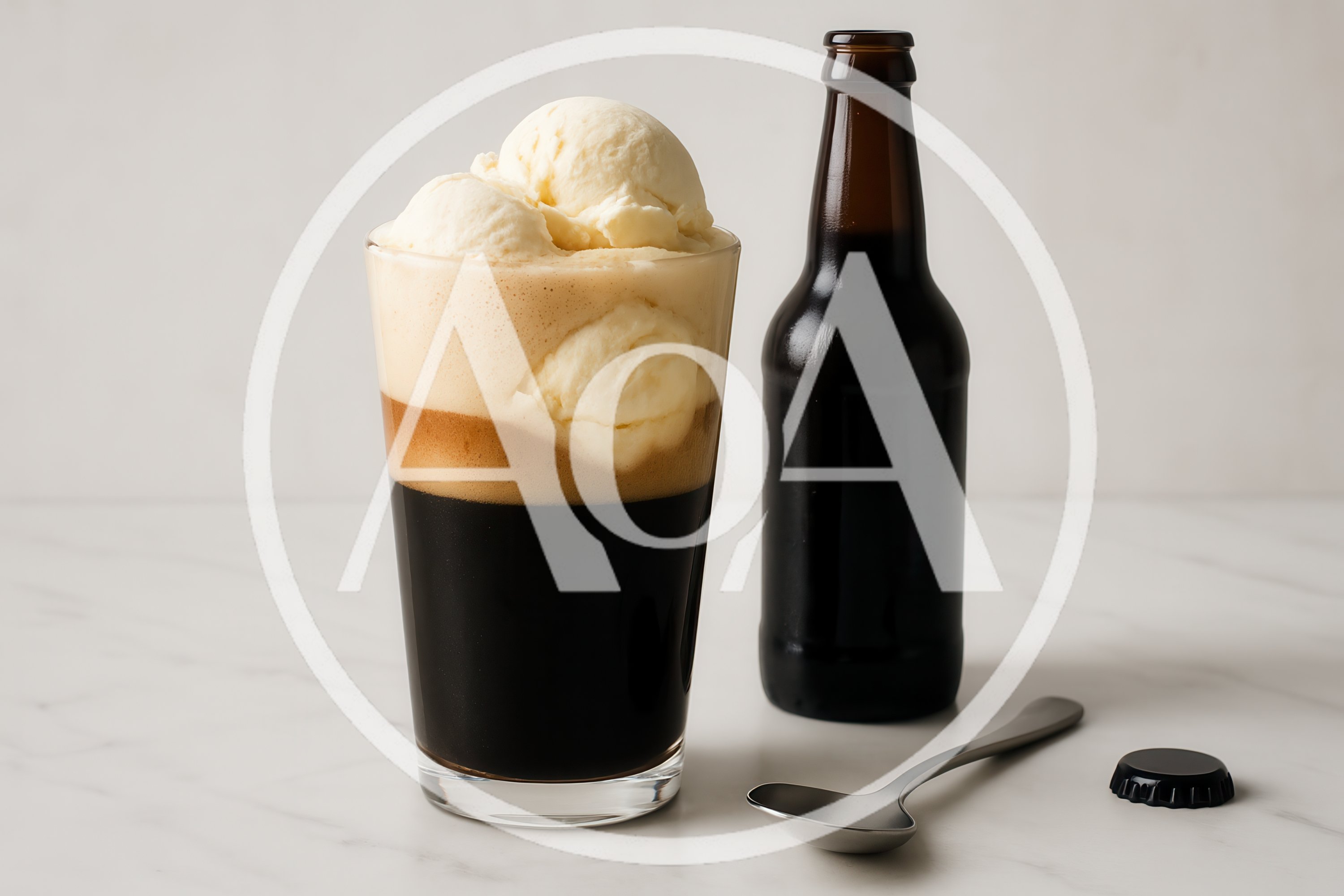 Root Beer Float With Ice Cream In A Glass