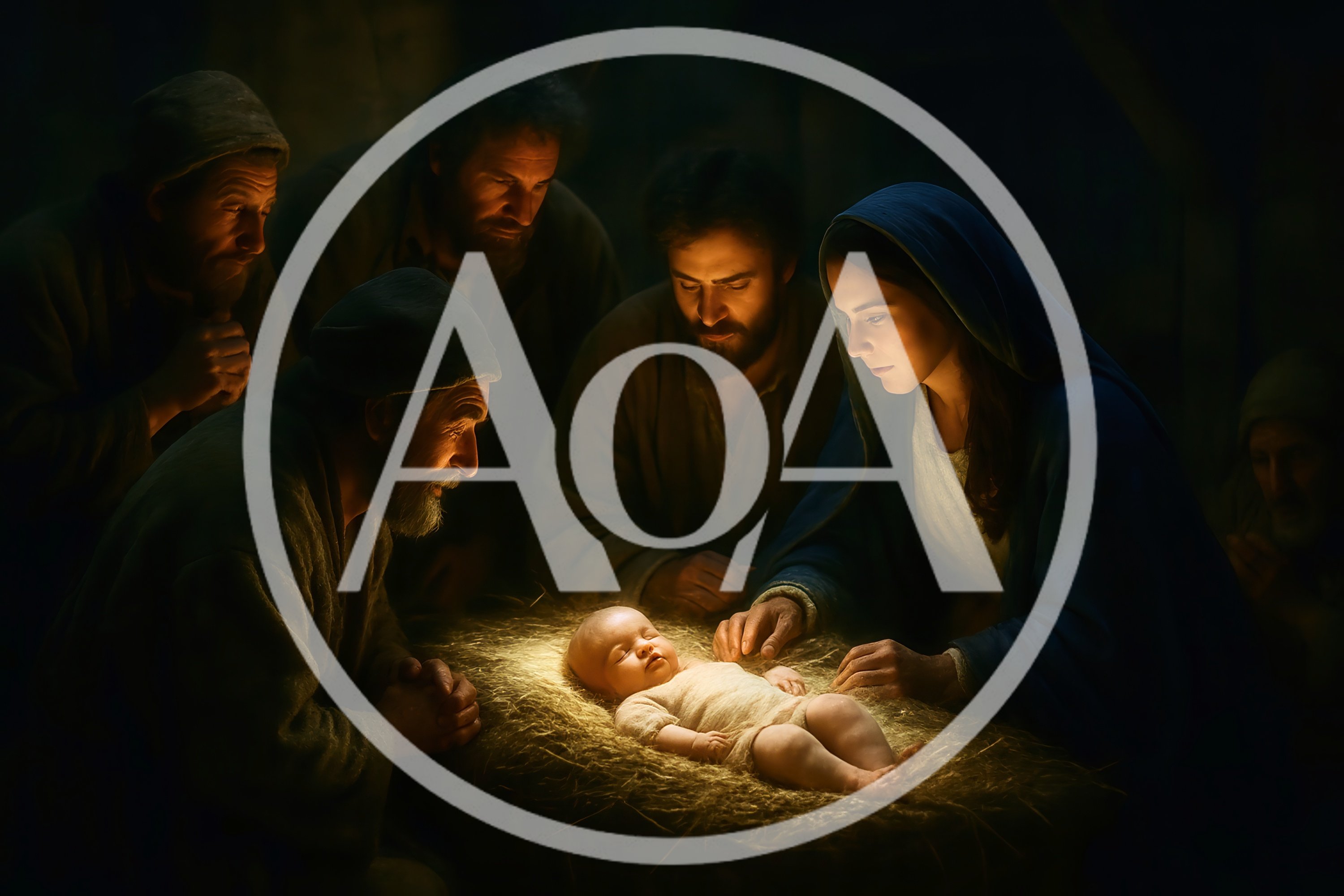 Nativity Scene With Baby Jesus And Figures