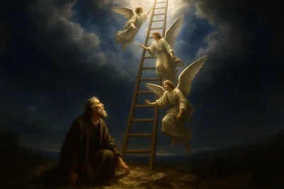 Jacob Dreaming Of Angels On A Heavenly Ladder