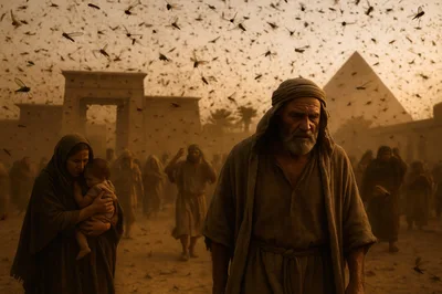 Biblical Plague Of Locusts In Ancient Egypt