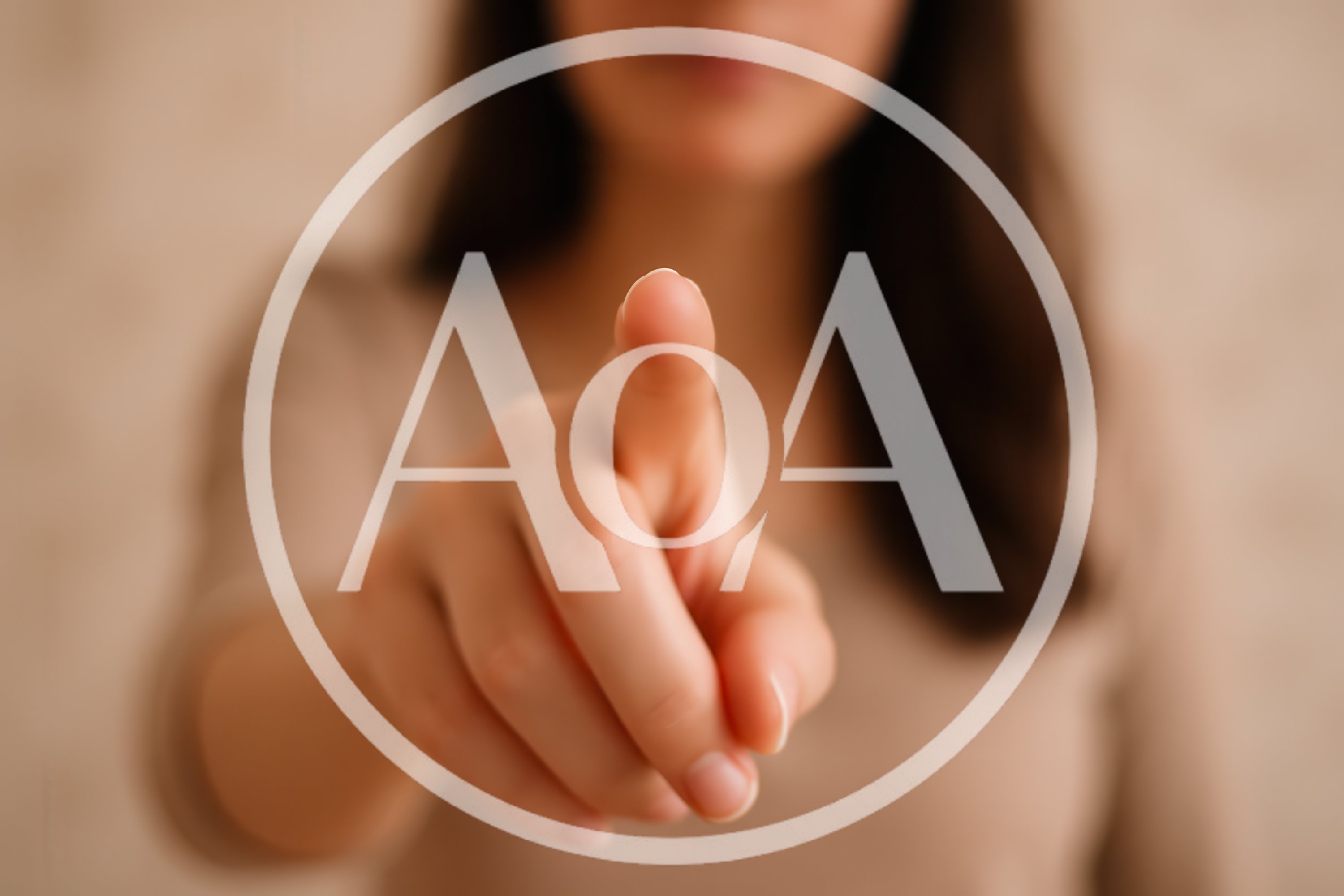 Woman Pointing Her Finger Directly At Camera