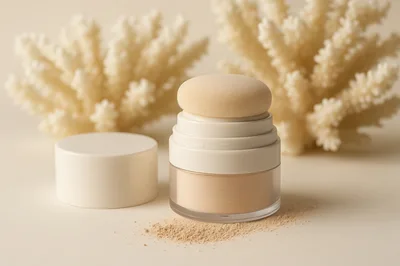 Loose Setting Powder Container With Sponge Applicator