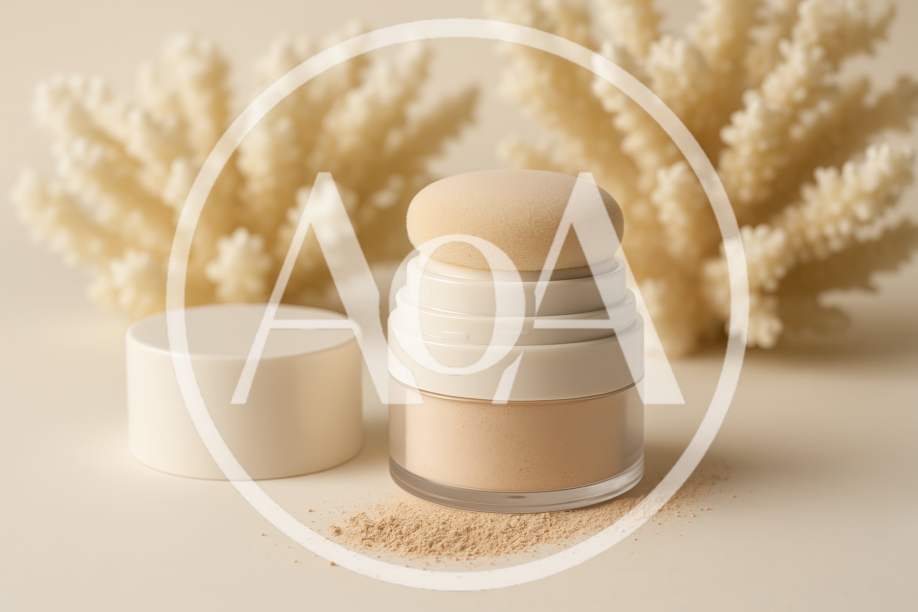 Loose Setting Powder Container With Sponge Applicator