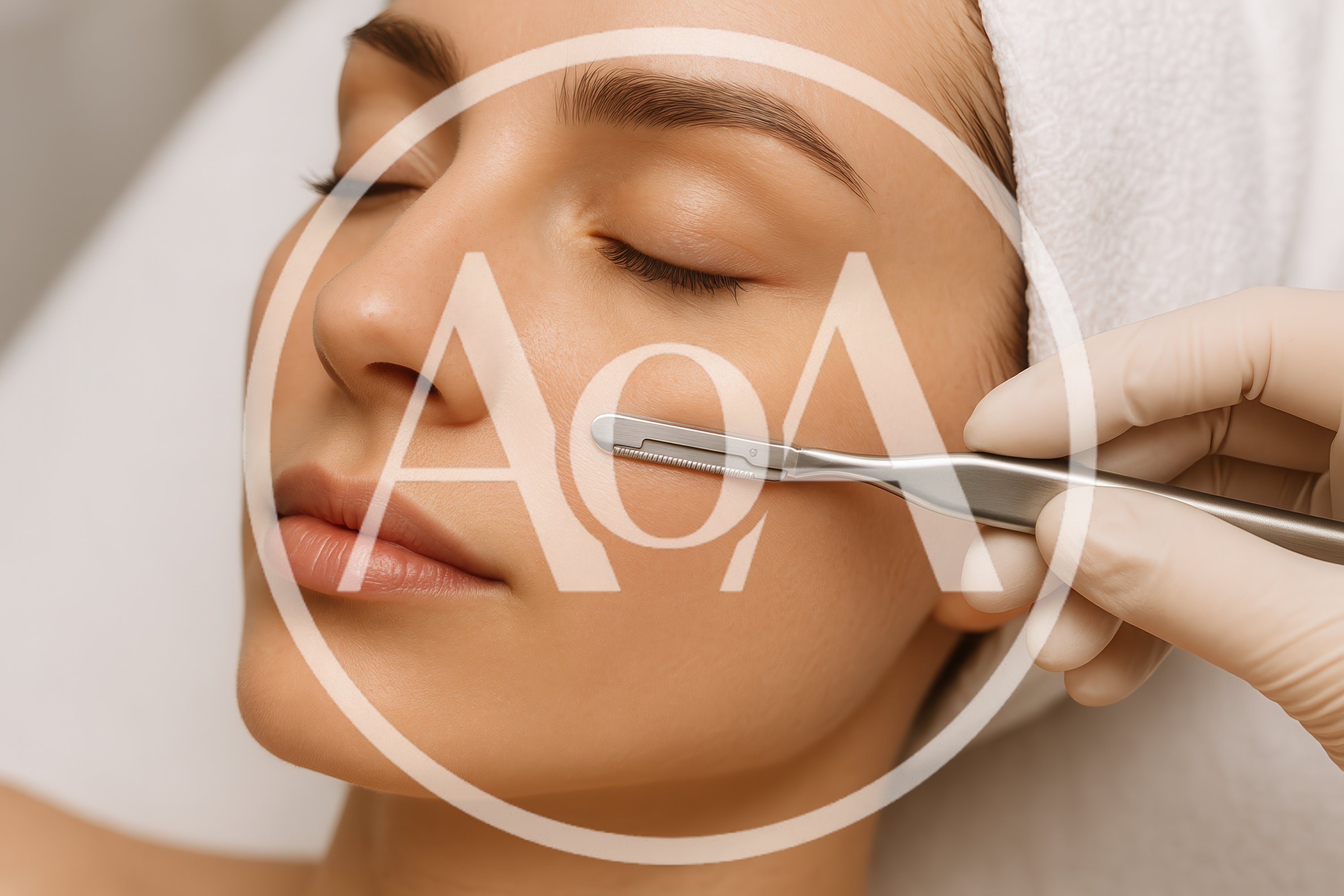 Professional Dermaplaning Facial Treatment Procedure