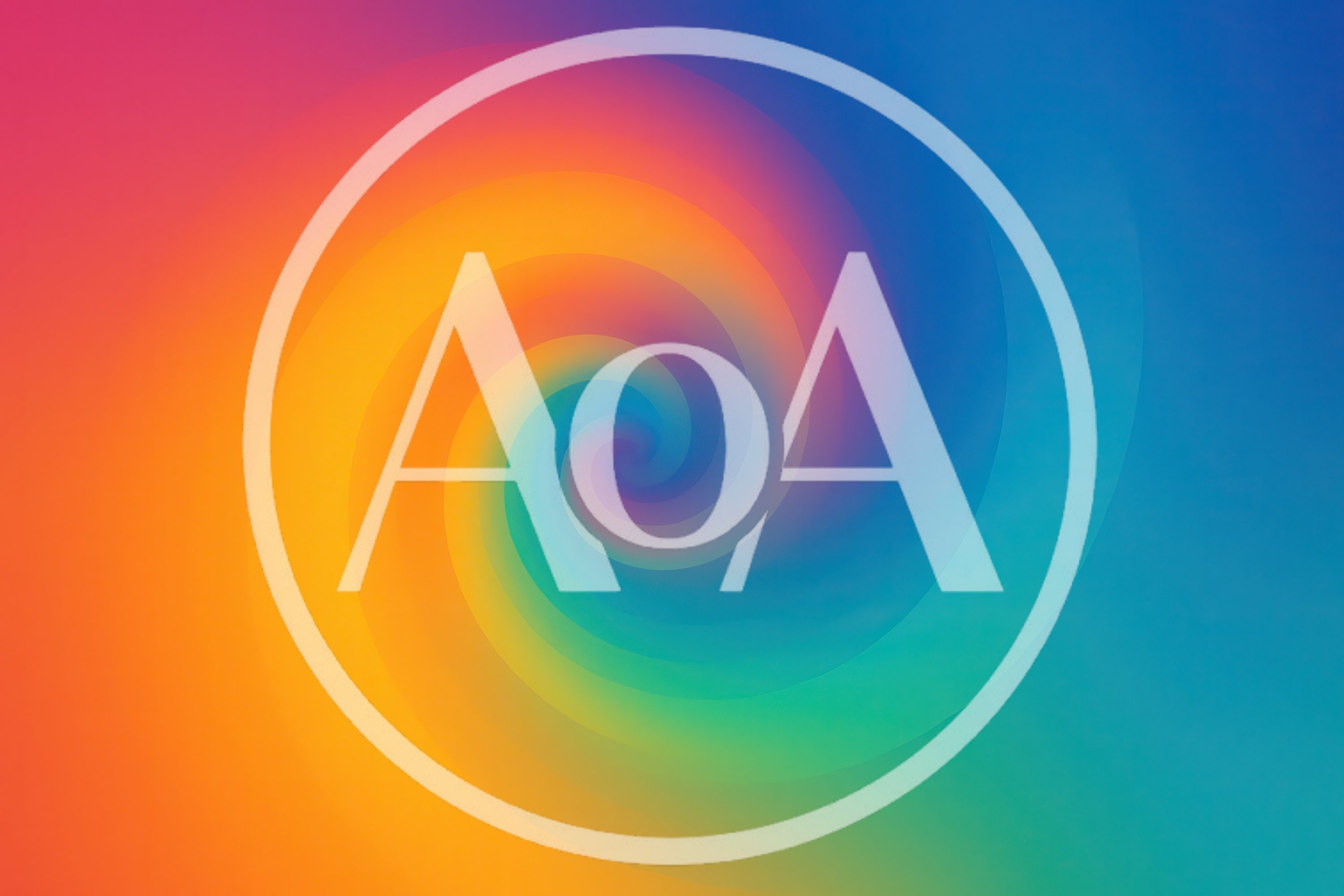 Abstract Rainbow Spiral Gradient Background