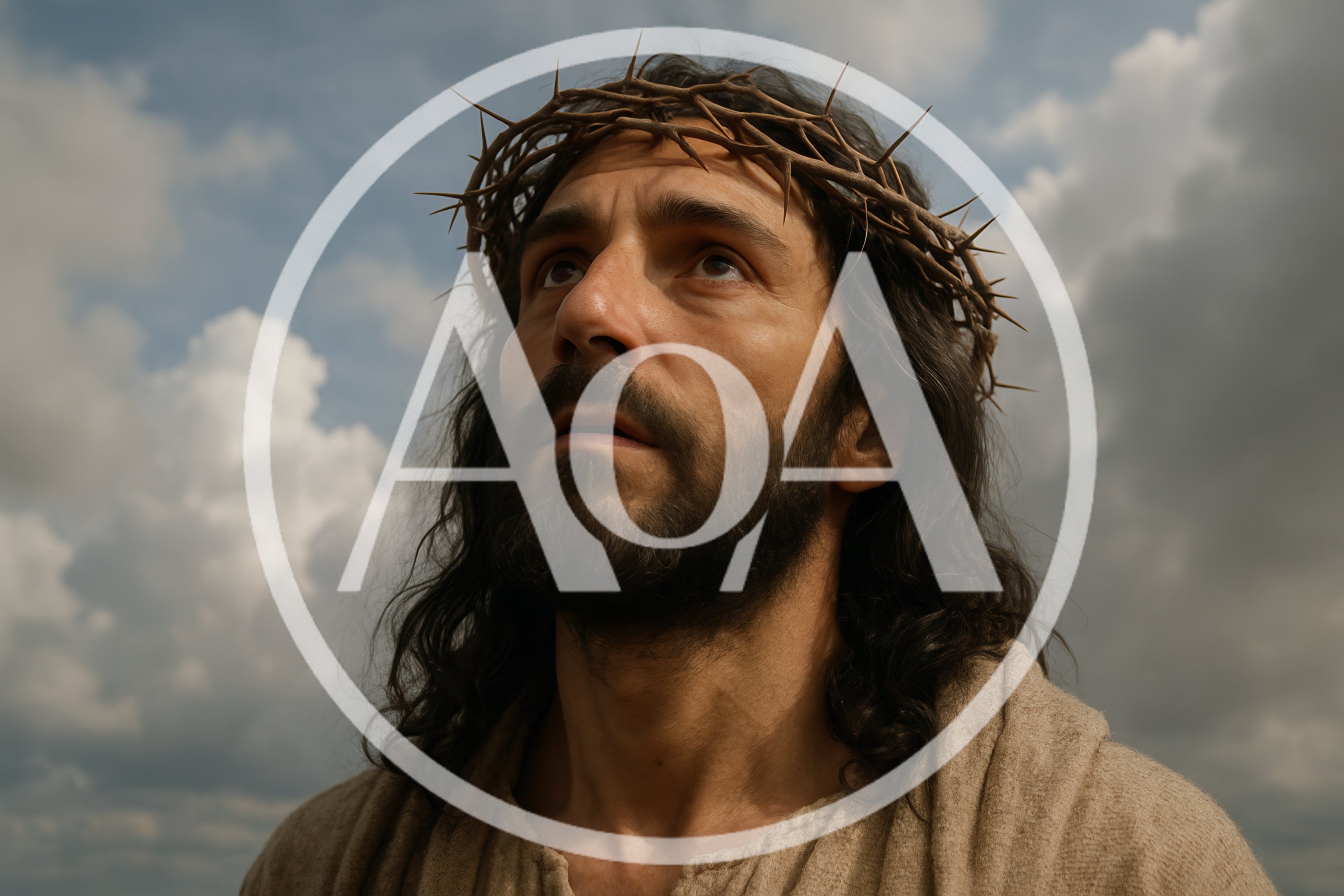 Portrait Of Jesus Christ Wearing A Crown Of Thorns