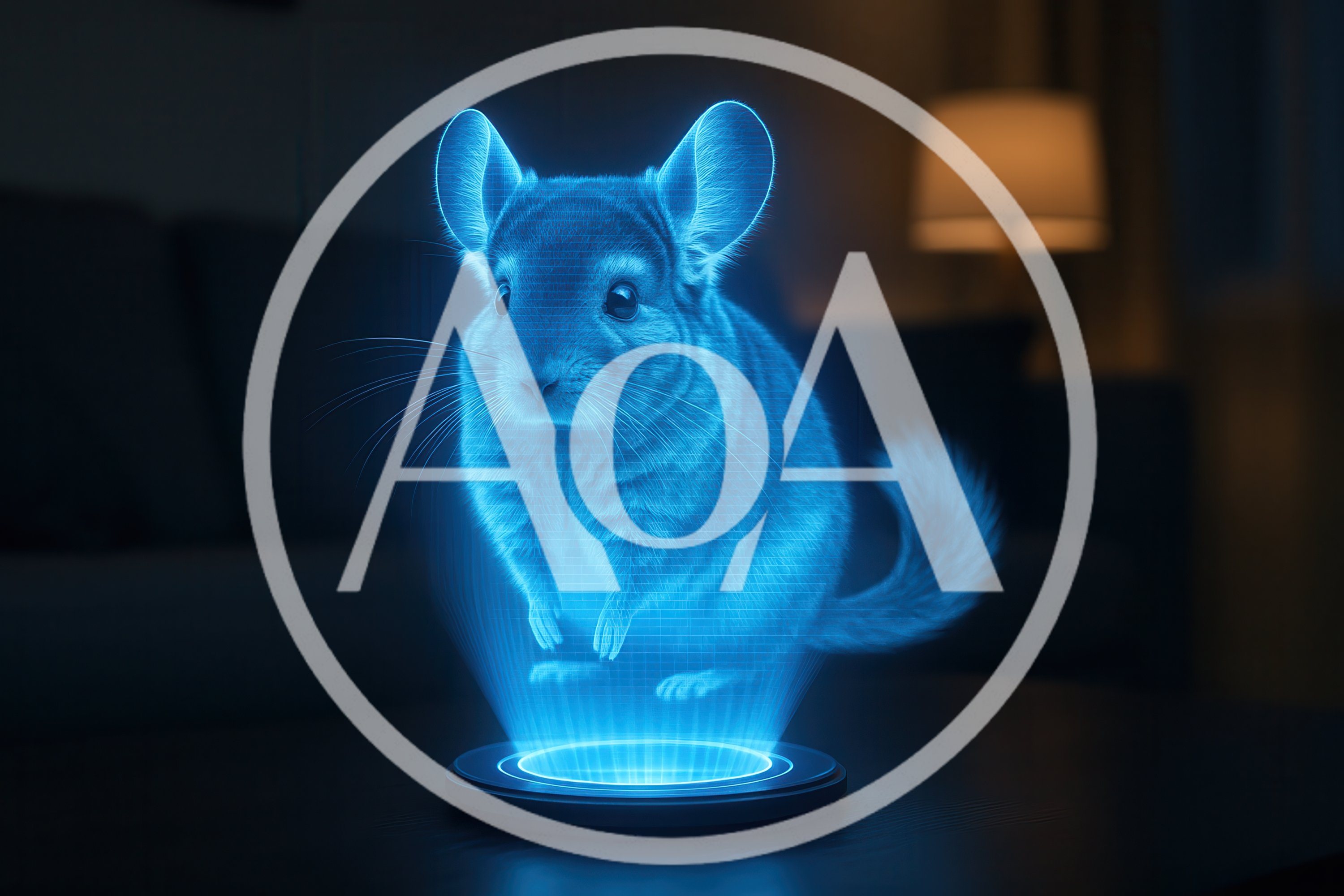 Holographic Chinchilla Projection On A Dark Table