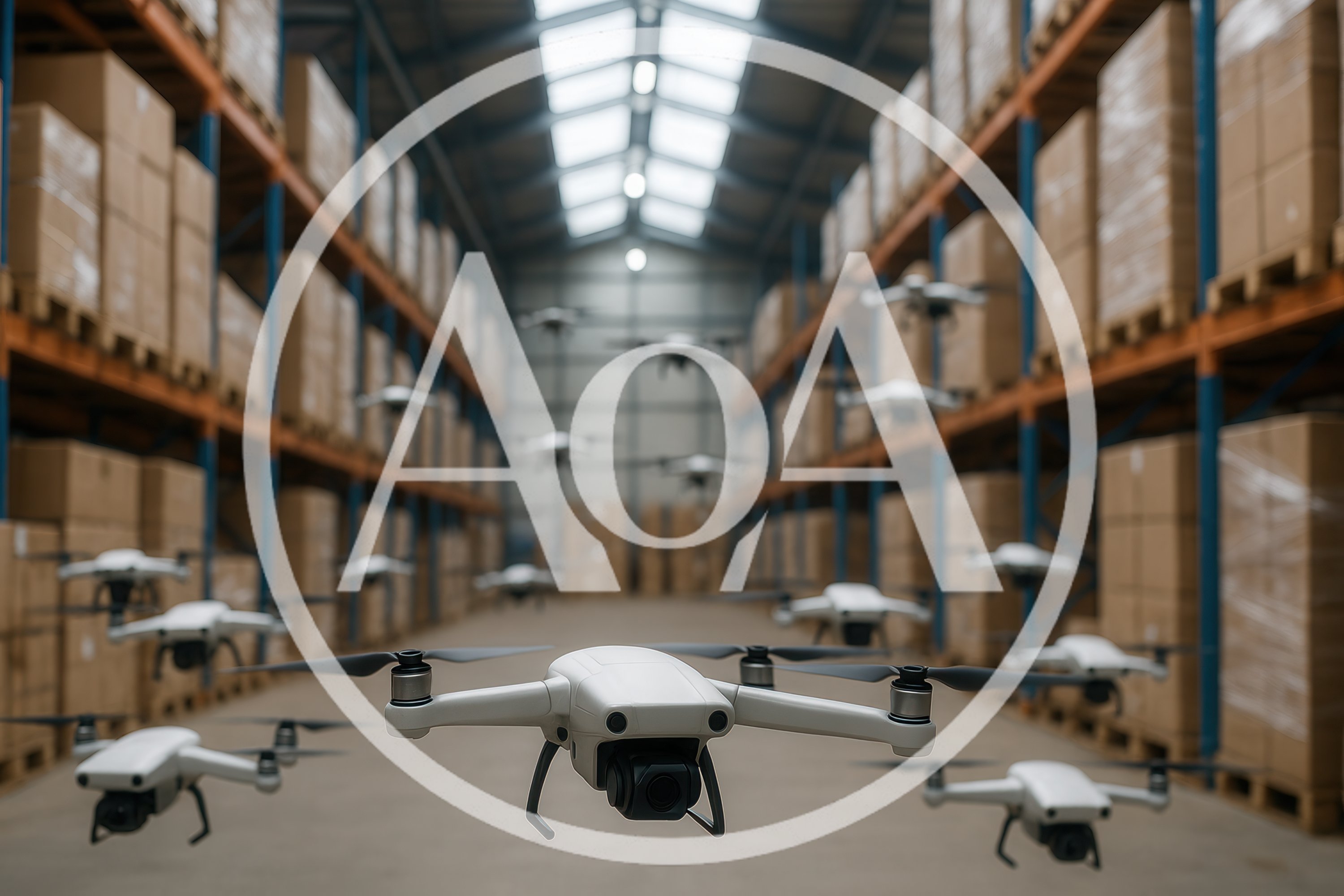 Swarm Of Autonomous Delivery Drones In Warehouse