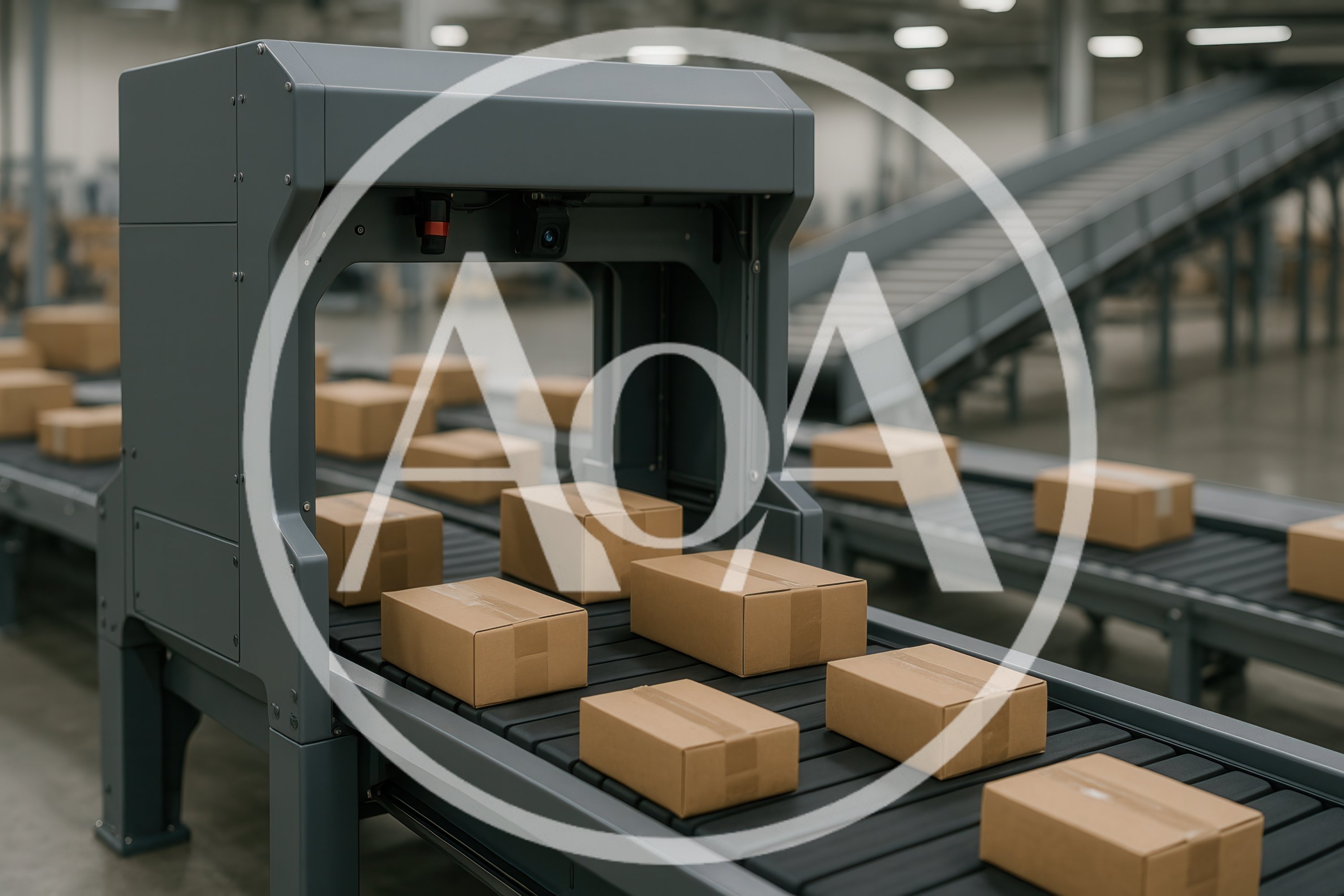Automated Package Scanning System In Logistics Warehouse
