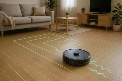 Robot Vacuum Cleaner Mapping Living Room Floor