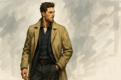 Portrait Of A Man In A Trench Coat