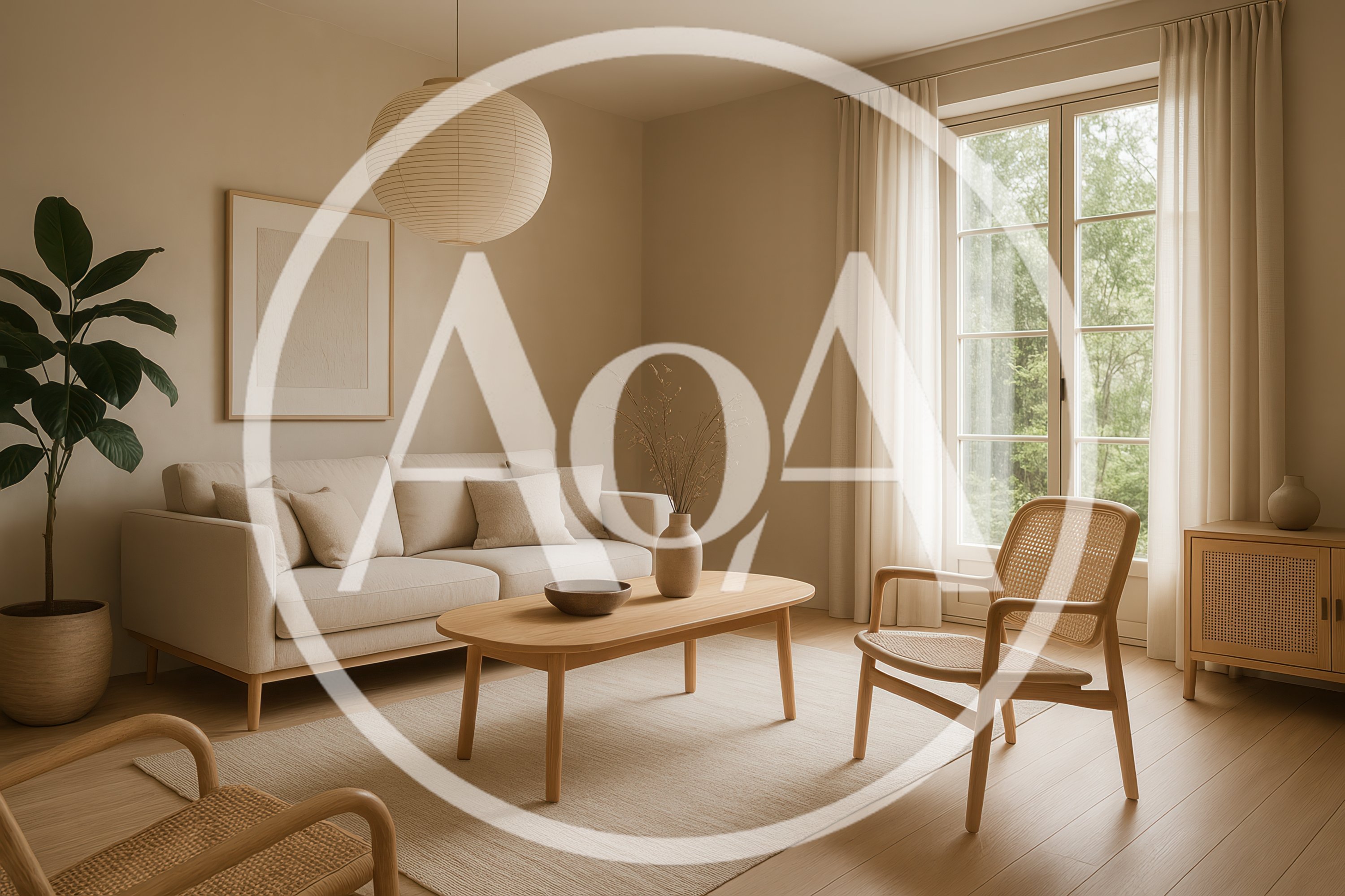 Minimalist Living Room Interior With Neutral Tones