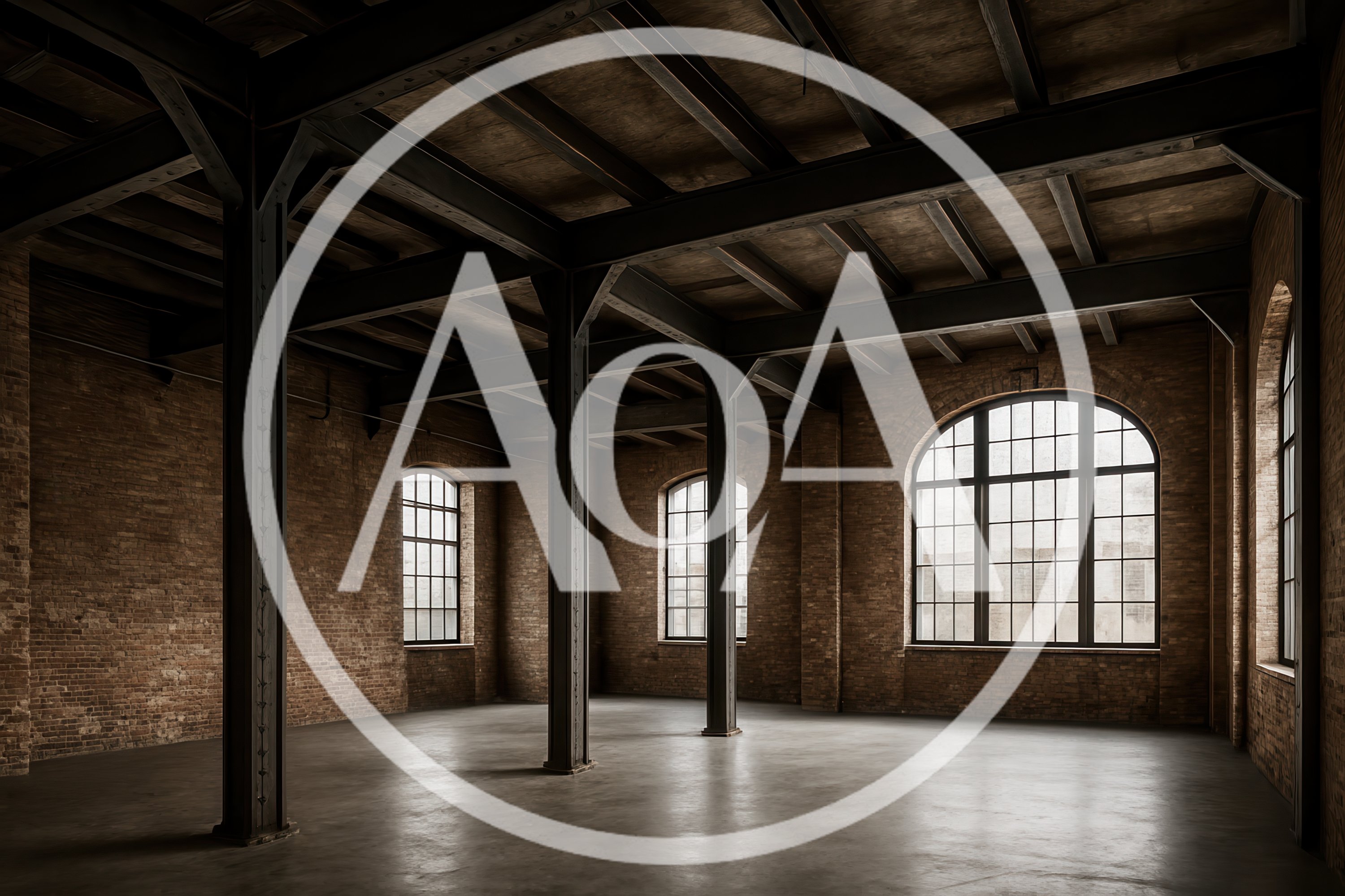 Empty Industrial Loft With Exposed Brick And Steel Beams