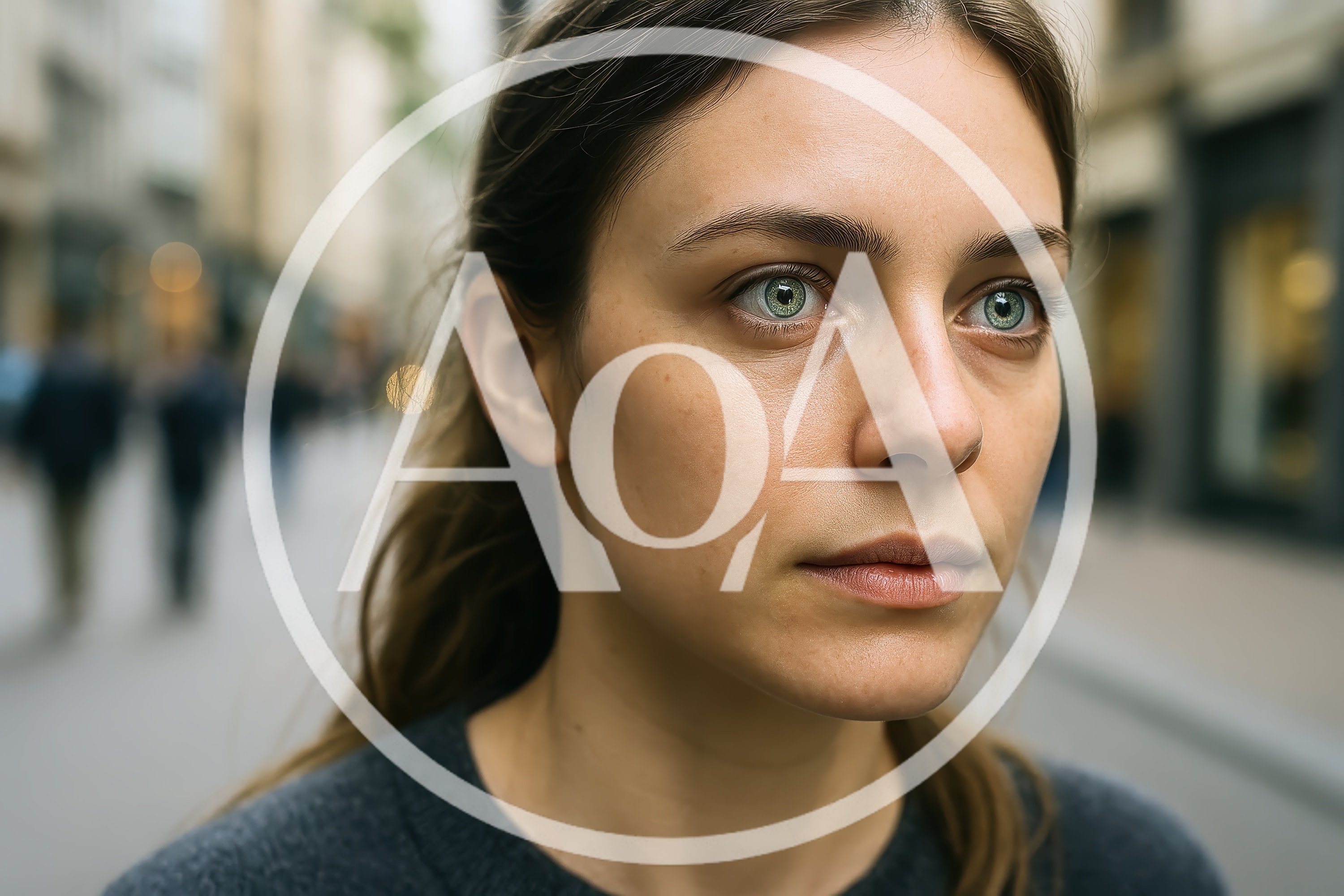 Portrait Of A Young Woman In A City Street