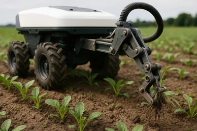 Autonomous Agricultural Robot Weeding A Crop Field
