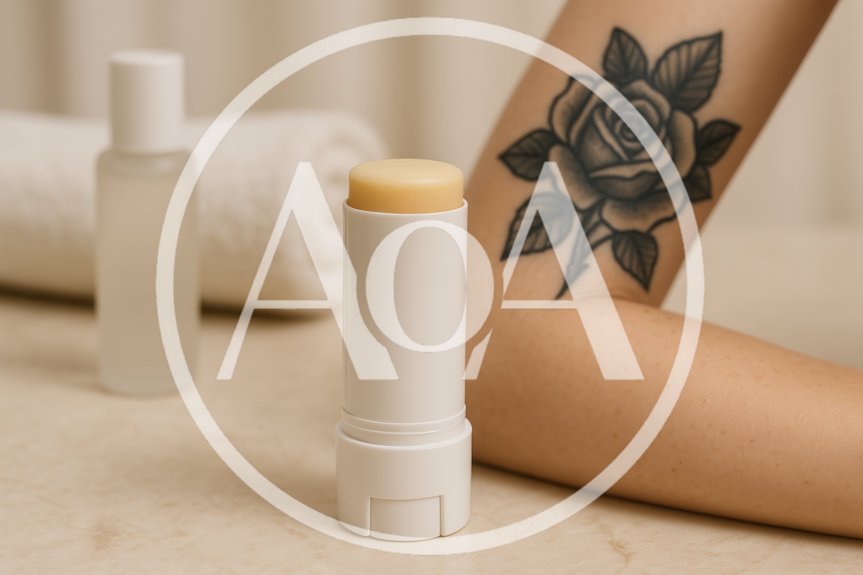 Skincare Balm Stick With Tattooed Arm