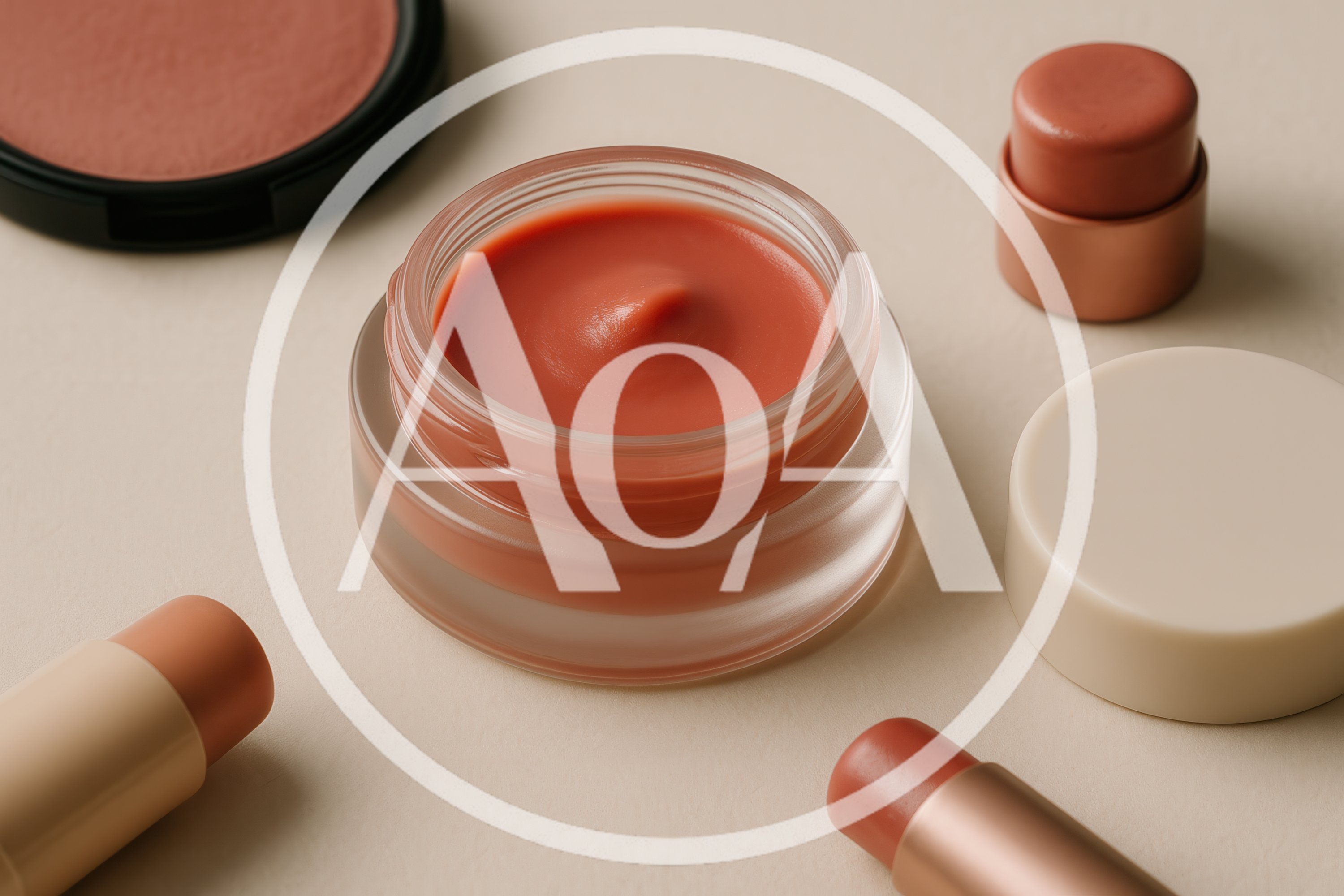 Assorted Makeup Products Arranged On A Neutral Background