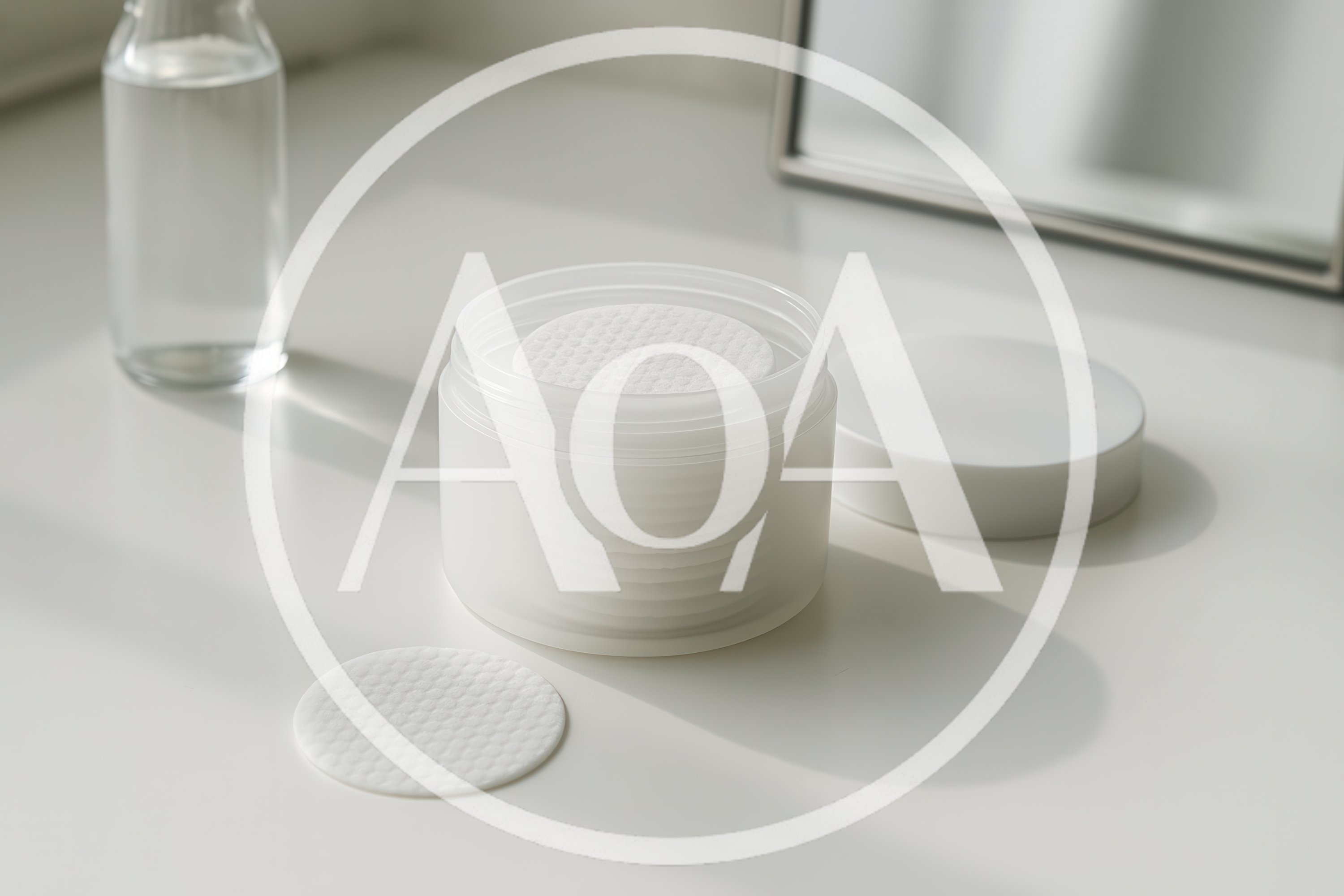 White Skincare Cotton Pads In A Jar
