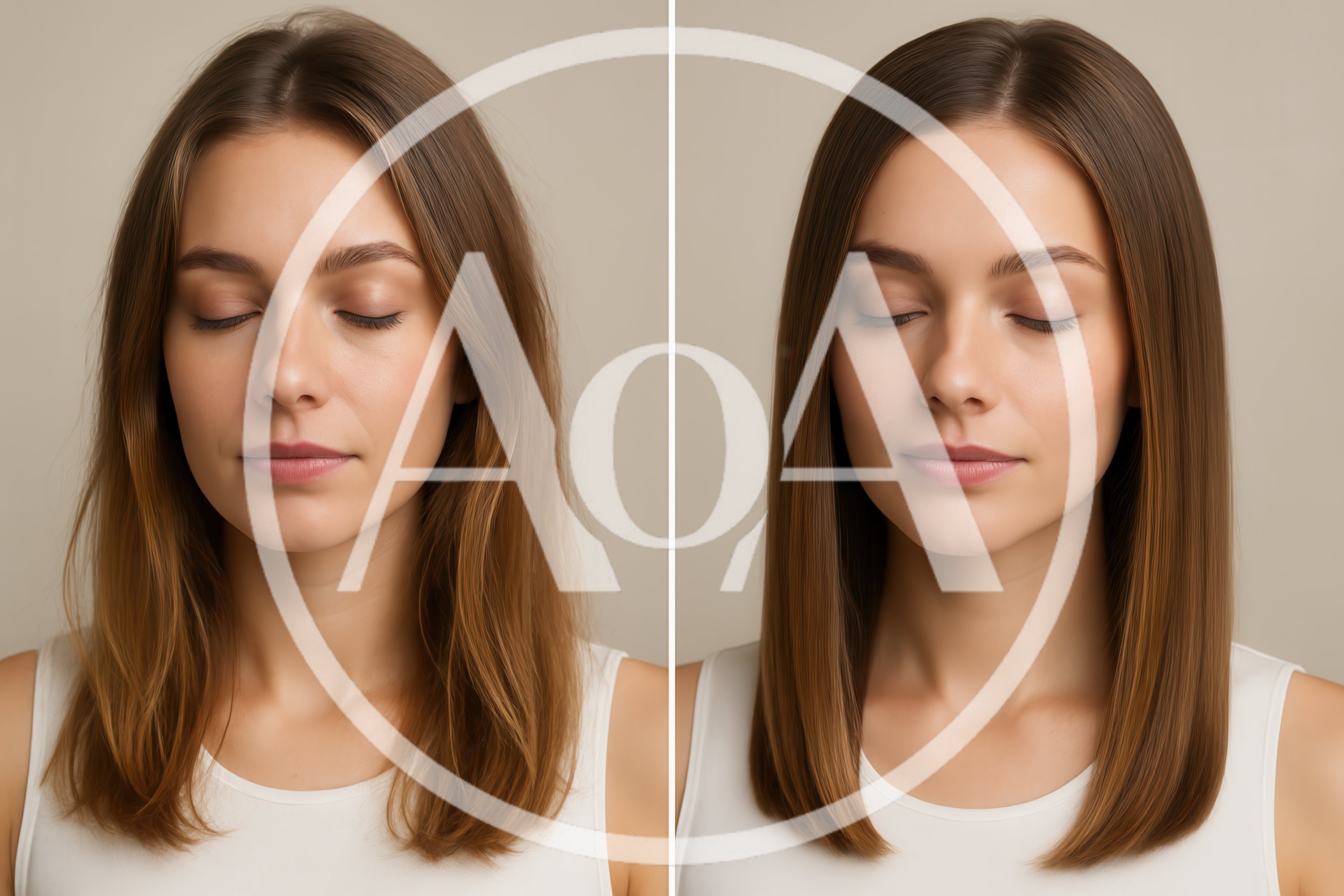 Before And After Hair Smoothing Treatment Comparison