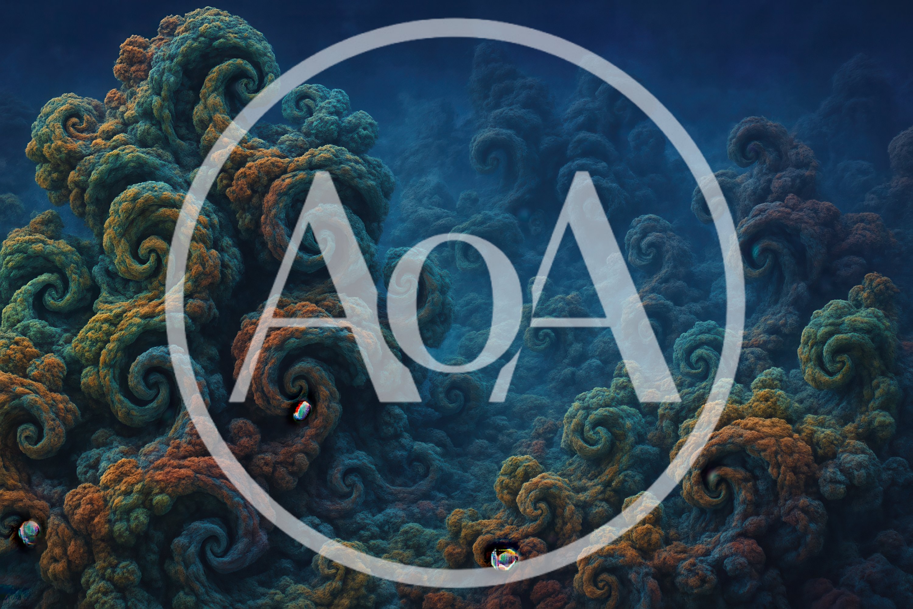 Abstract Fractal Cloudscape With Swirling Textures