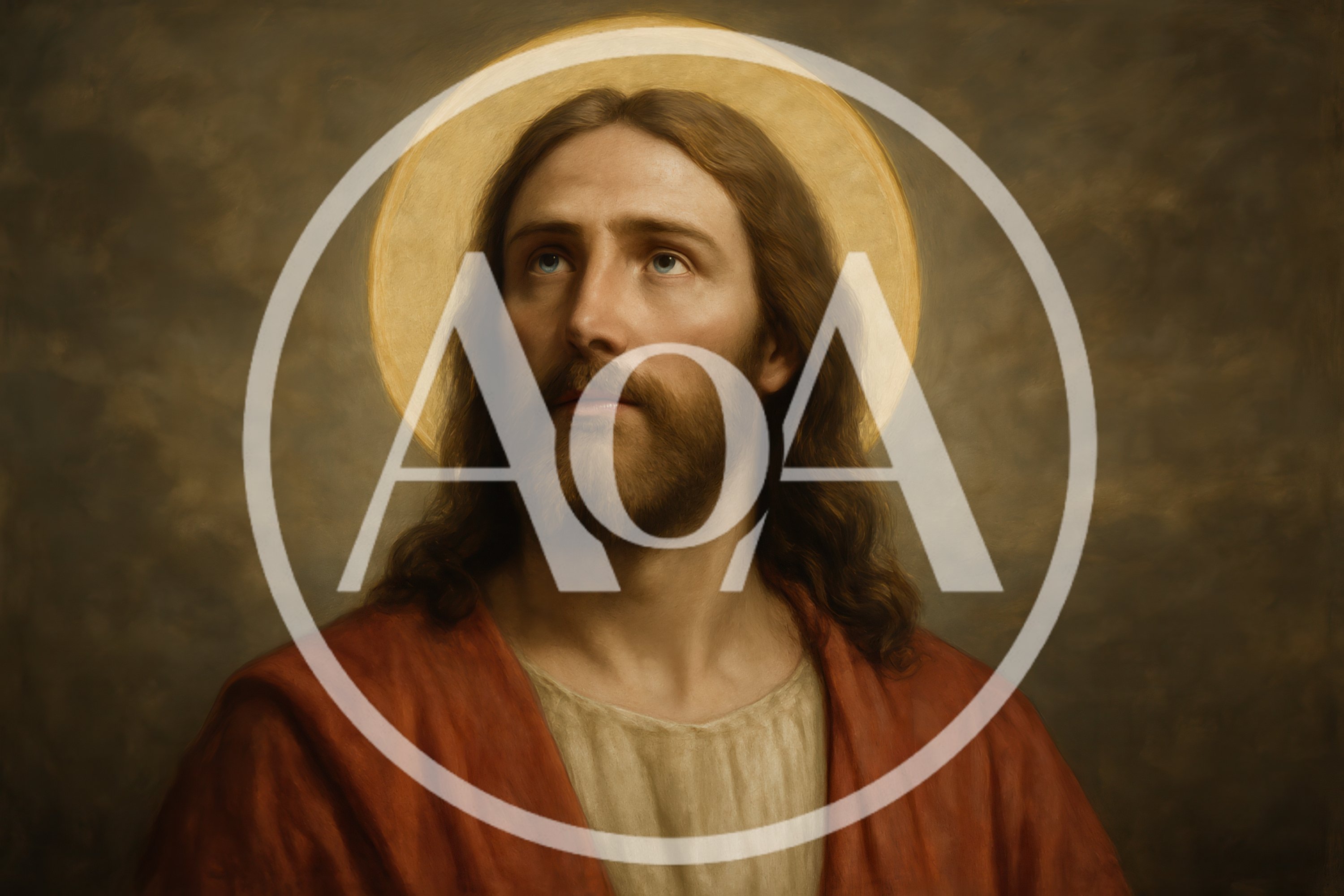 Portrait Of Jesus Christ With Golden Halo